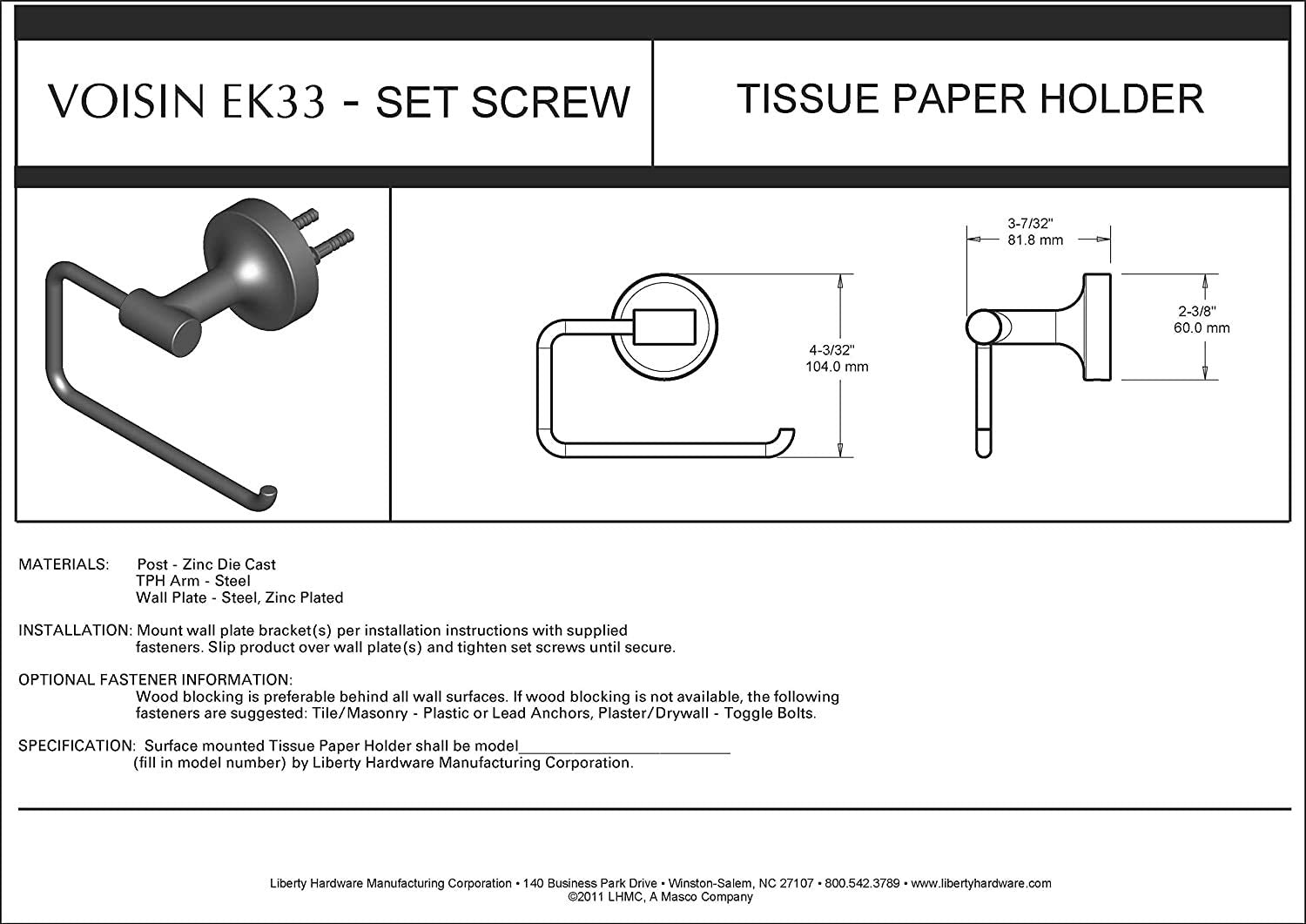 Franklin Brass Voi50-Sn Voisin Toilet Paper Holder, Brushed Nickel