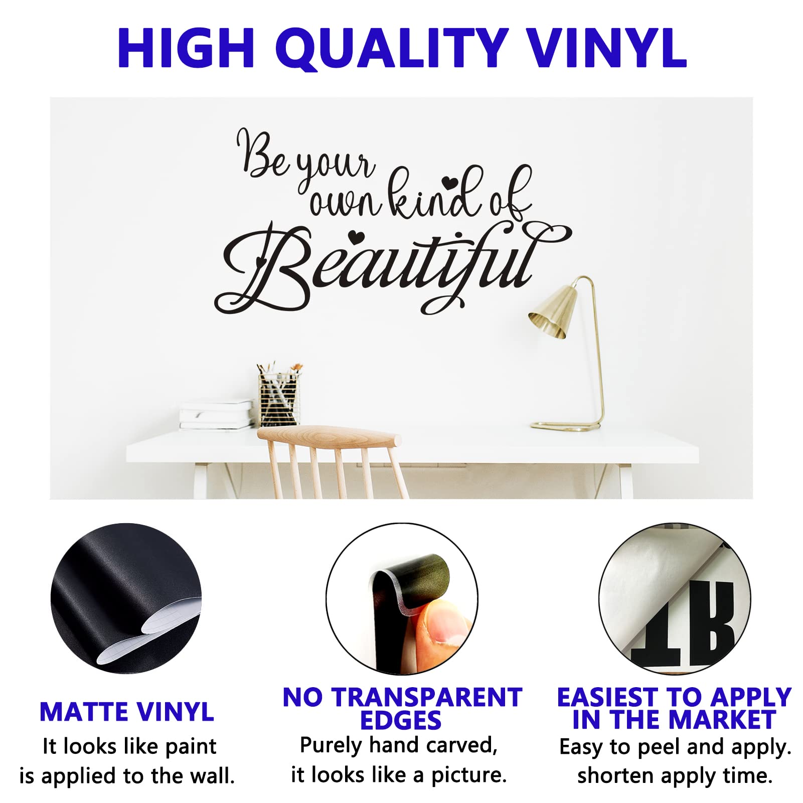 Love Wall Decals, Wall Stickers For Bedroom, Art Vinyl Quotes Couples Bed Master Bedroom Bathroom Kitchen Women Family Inspirati
