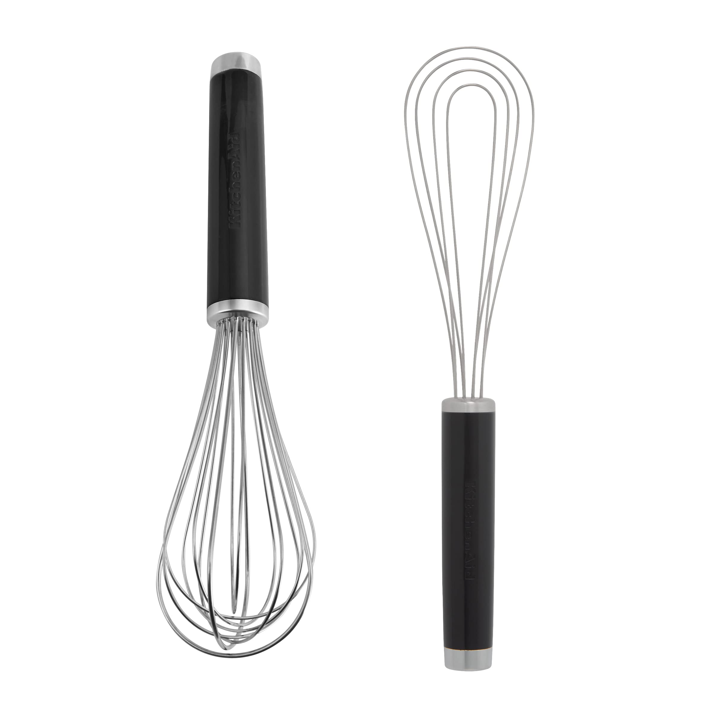 Kitchenaid Utility And Flat Whisk Set, Set Of 2, Black