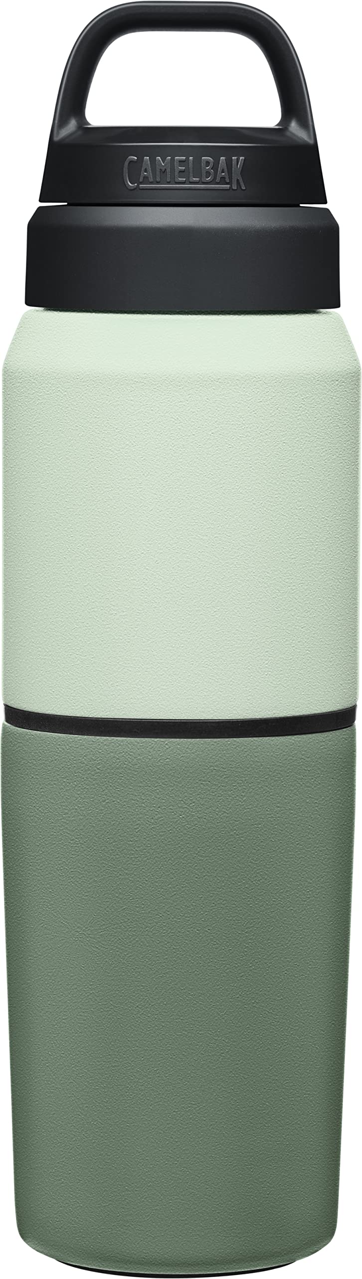 Camelbak Multibev Water Bottle & Travel Cup - Vacuum Insulated Stainless Steel - Moss/Mint - 17Oz Bottle & 12Oz Cup