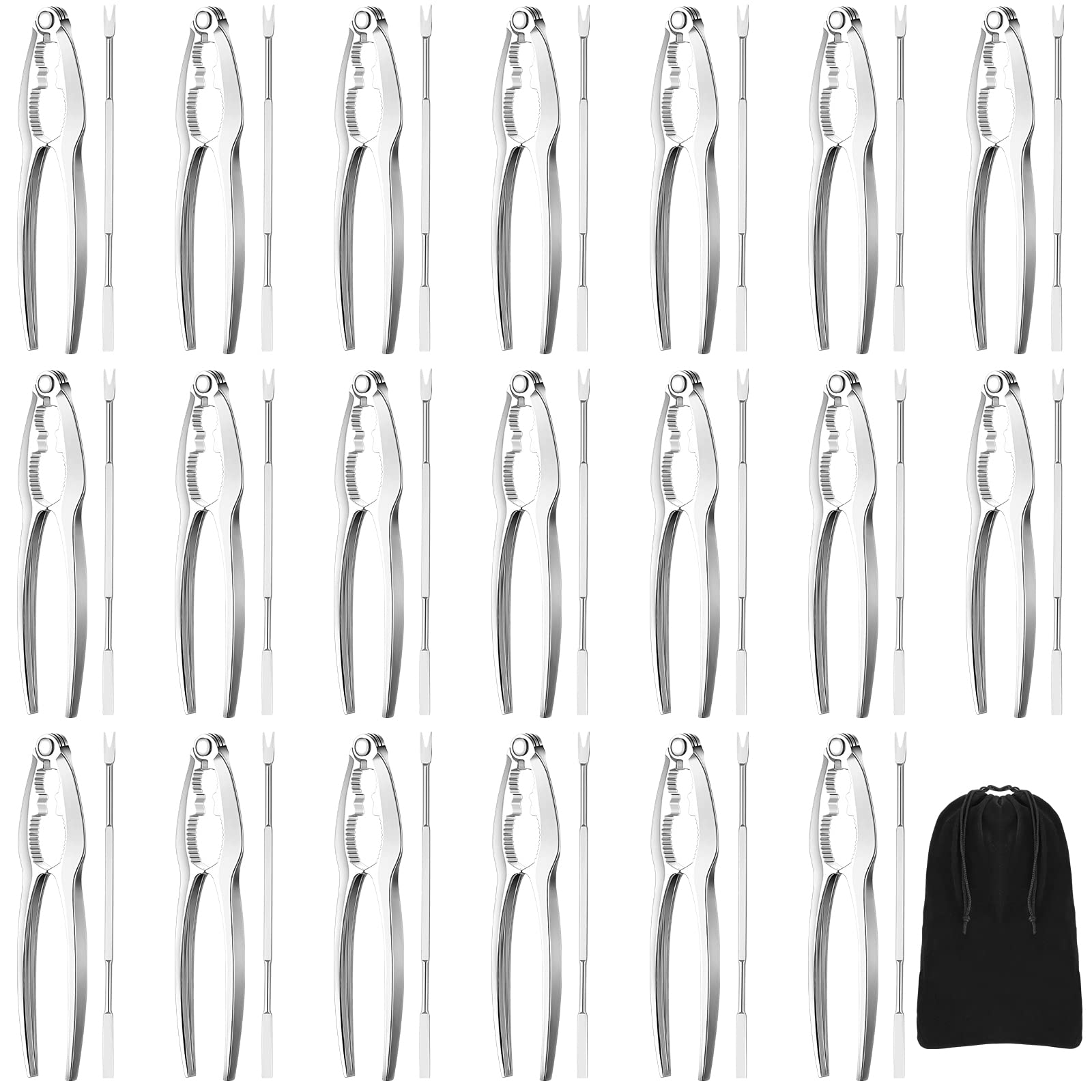 41 Pcs Seafood Tools Set Including Lobster Crackers, Stainless Steel Seafood Forks And Storage Bag, Nut Cracker Set Lobster Crac