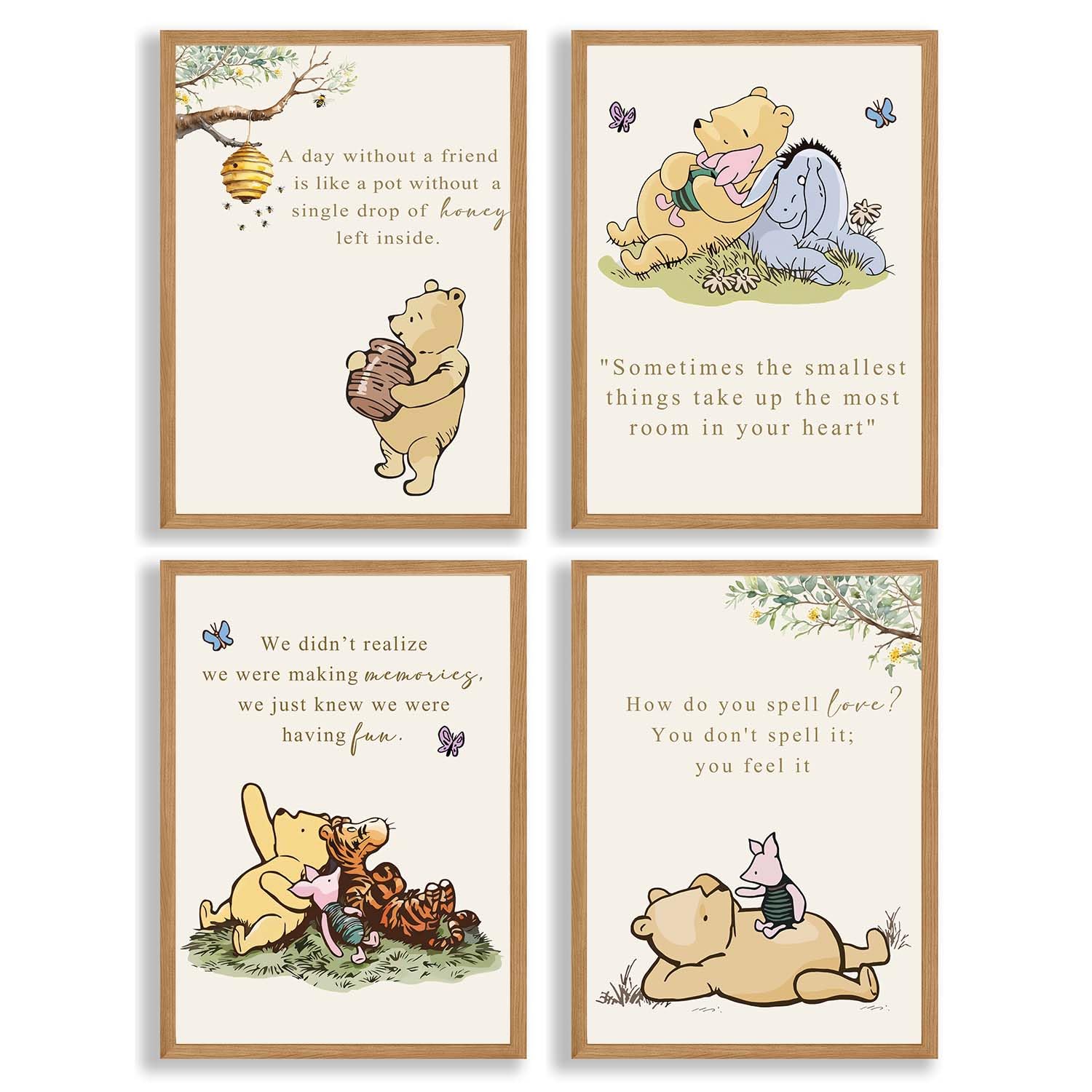 Zsatuiy Winnie Wall Decor,The Pooh Poster,Nursary Baby Syuff -Winnie Nursery Decor Posters - Pooh Wall Decor, Winnie Baby Shower