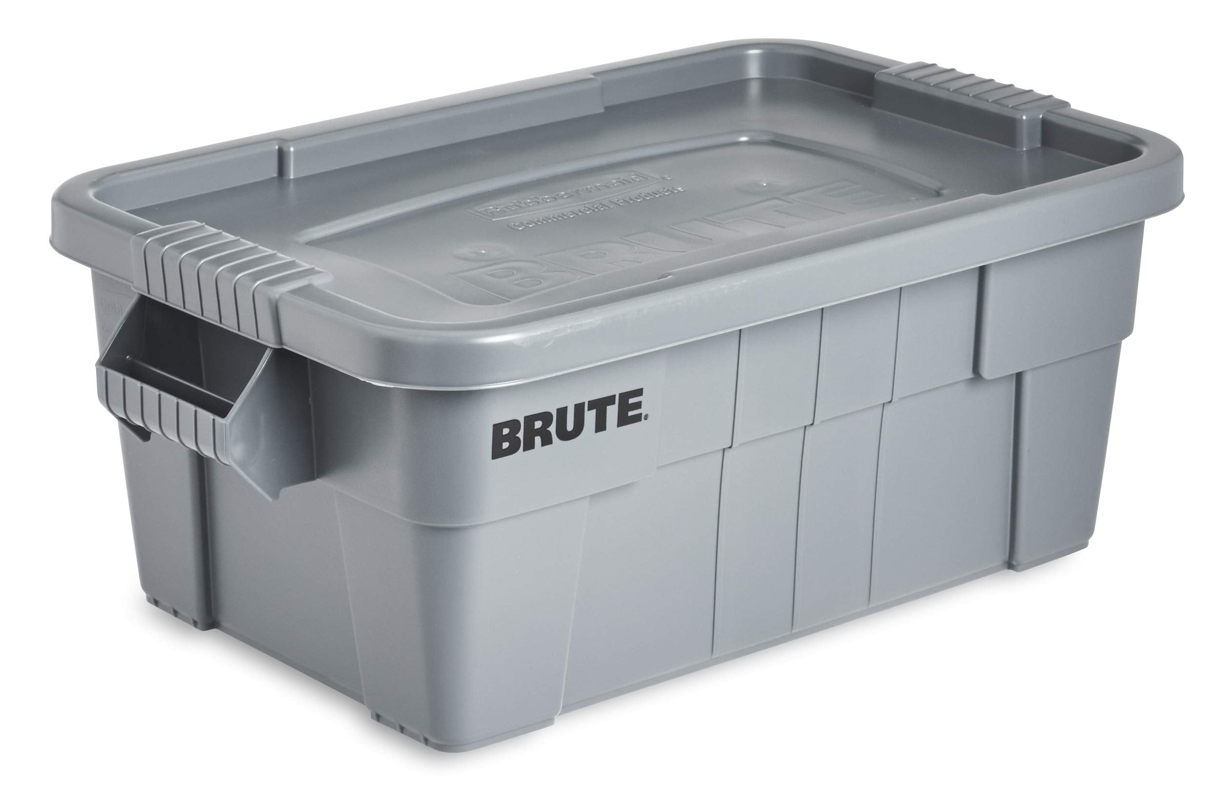 Rubbermaid Commercial Products Brute Tote Storage Container With Lid, 14-Gallon-Included, Rugged/Reusable Boxes For Moving/Stori