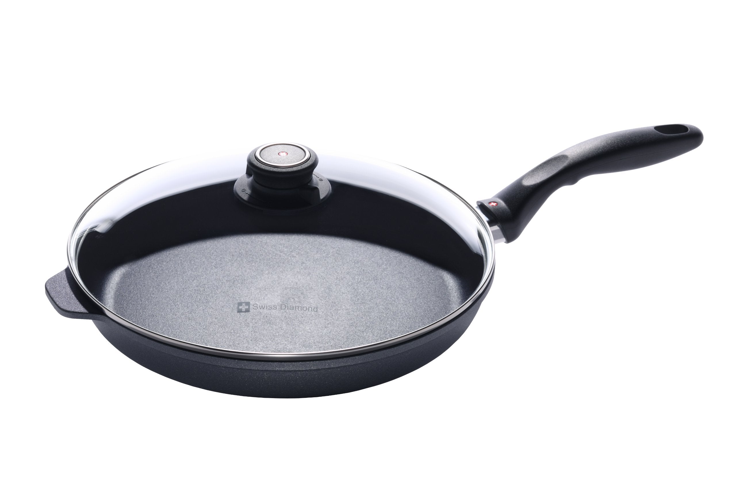 Swiss Diamond 11 Inch Nonstick Cast Aluminum Fry Pan with Lid, Oven and Dishwasher Safe