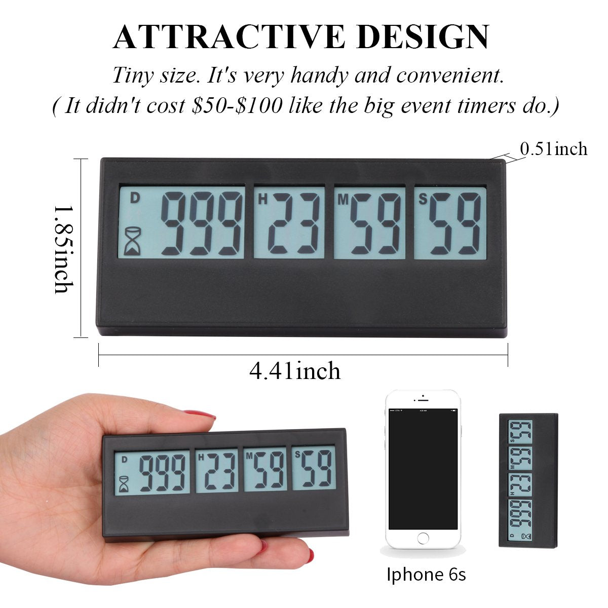 A Aimilar Digital Countdown Days Timer 999 Days Count Down Timer For Vacation Retirement Wedding Lab Kitchen