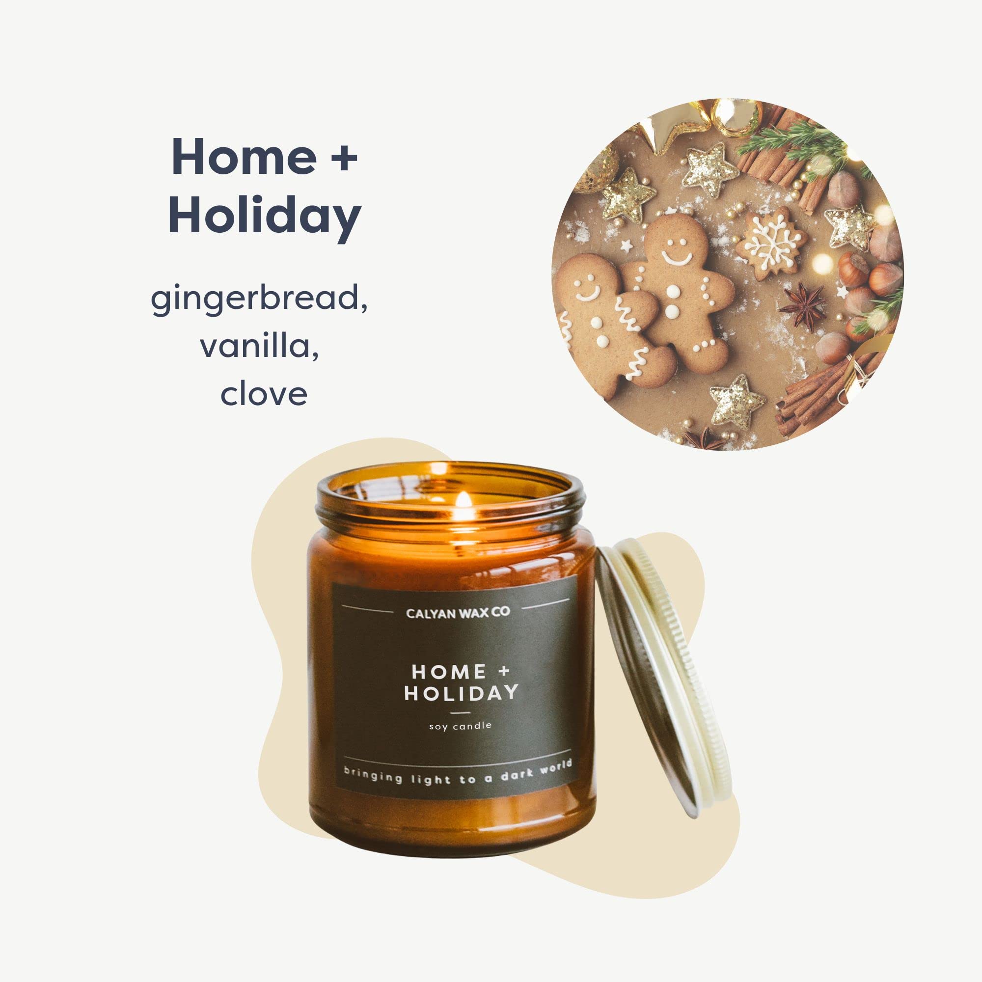 Calyan Wax Soy Candle, Vanilla & Cinnamon Scented Candle for The Home  Premium Candle with Essential Oils  7.2 oz 57 Hour Burn