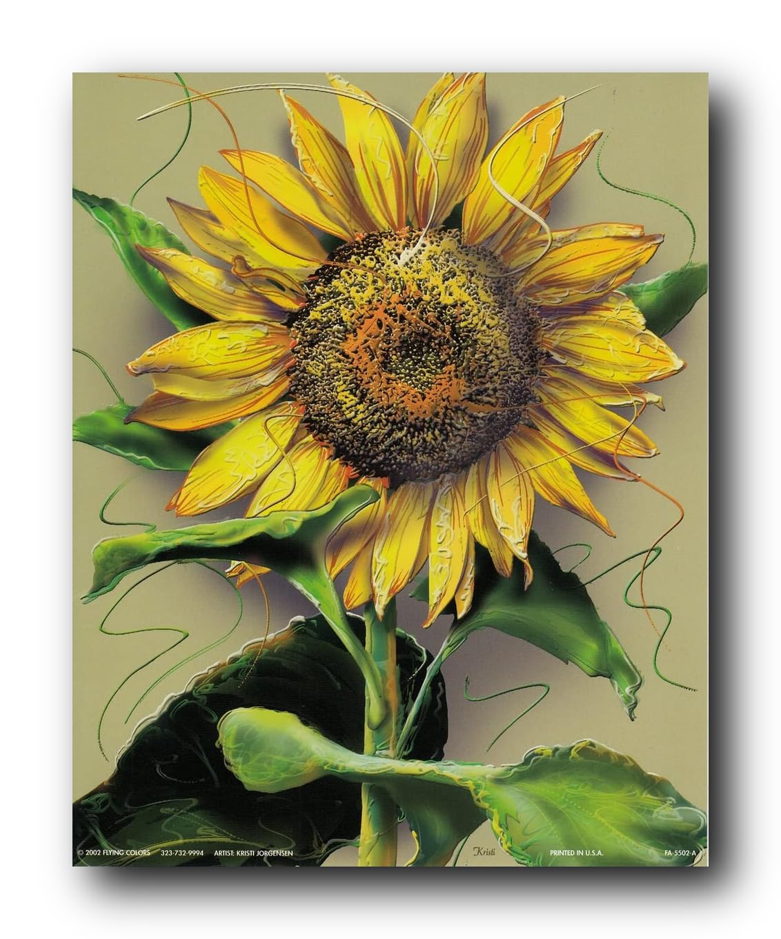 Sunflower Flower Floral Wall Decor Art Print Poster (16X20)