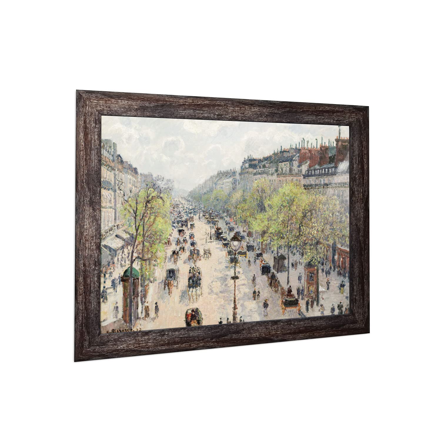 Crossroads Home Dcor The Boulevard Montmartre Spring By Camille Pissaro, Modern Urban Wall Art, 11X14 2411Bw