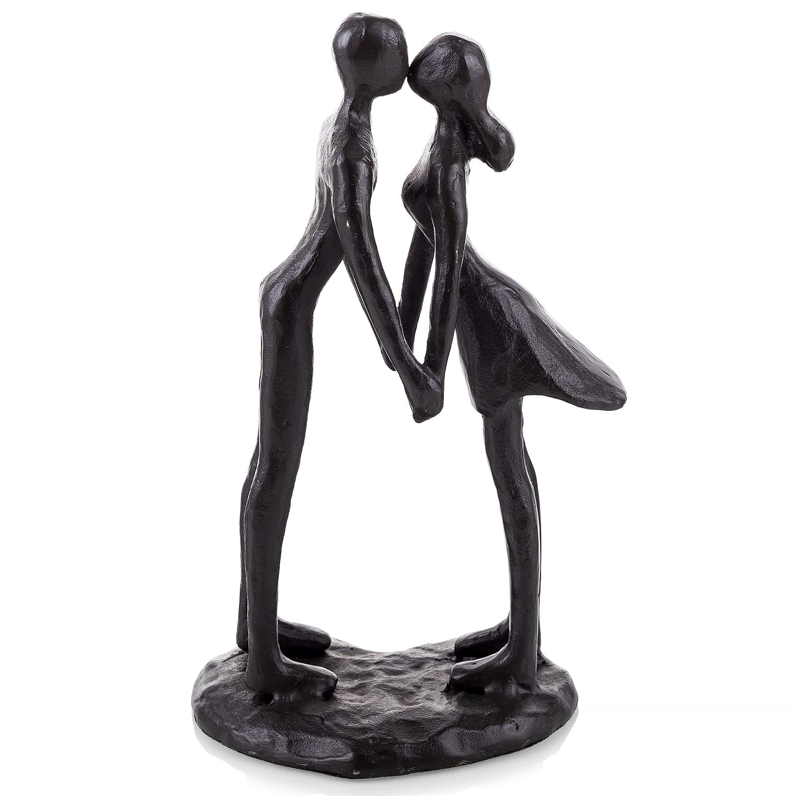 Sziqiqi Couple Sculptures Cast Iron Gift for Anniversaries Wedding Small Modern Abstract Figurine Decorative Metal Statues Roman