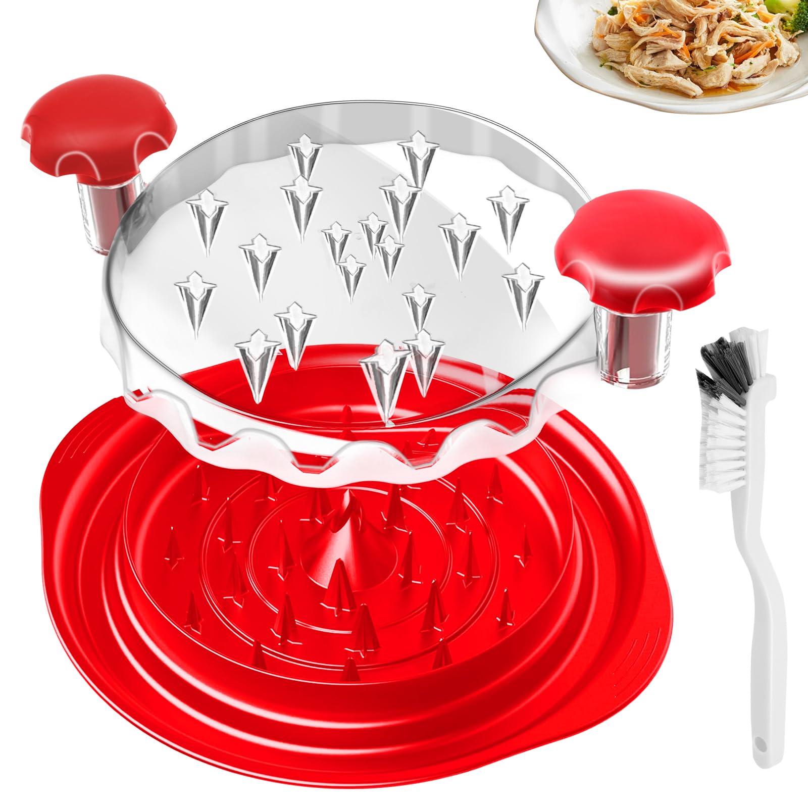 Latest Chicken Shredder Tool Twist -10.8 Inches Large Meat Shredder Tool Twist With Cleaning Brush, Visible Shredded Chicken Too