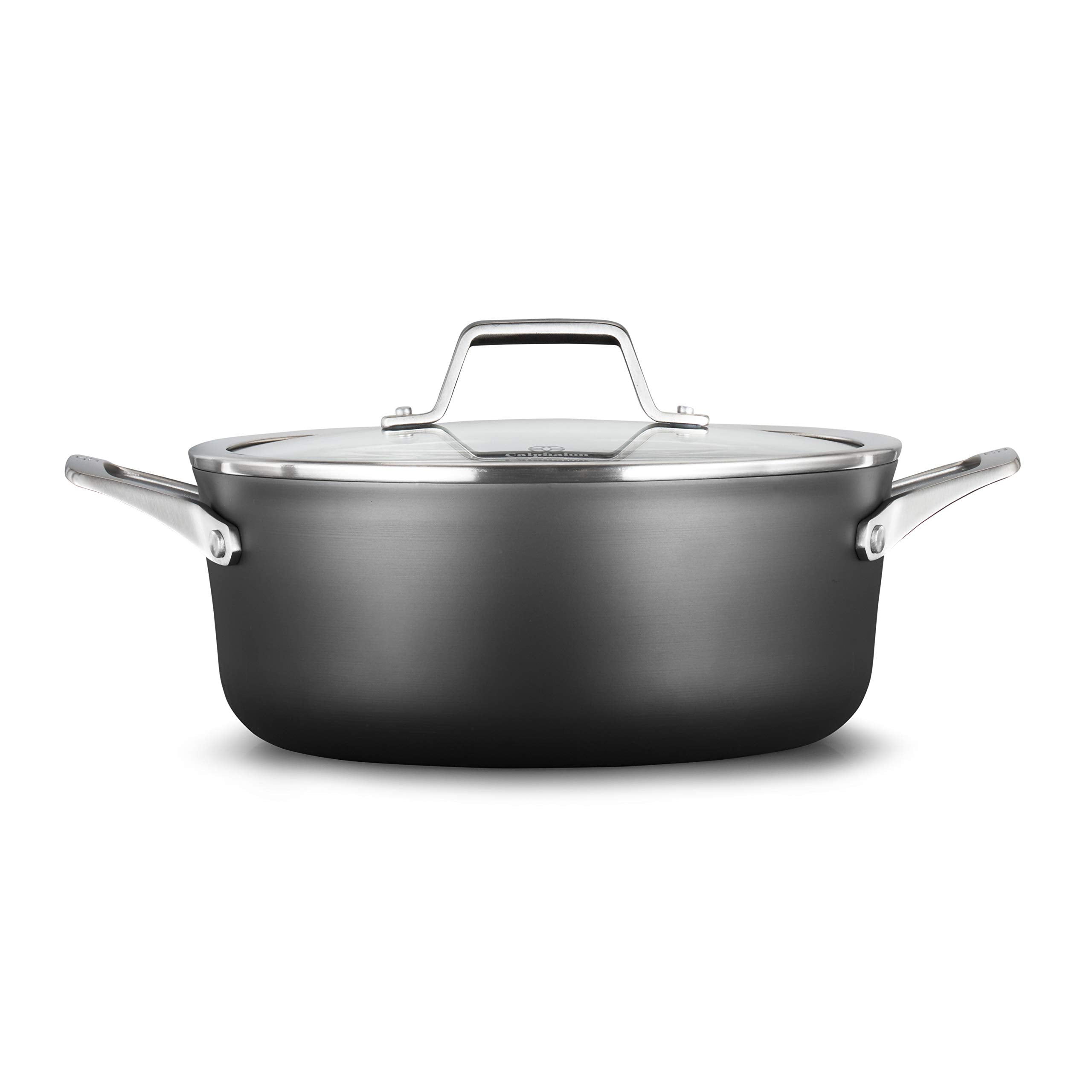 Calphalon 2029619 Premier Hard-Anodized Nonstick 5-Quart Dutch Oven With Cover, Black
