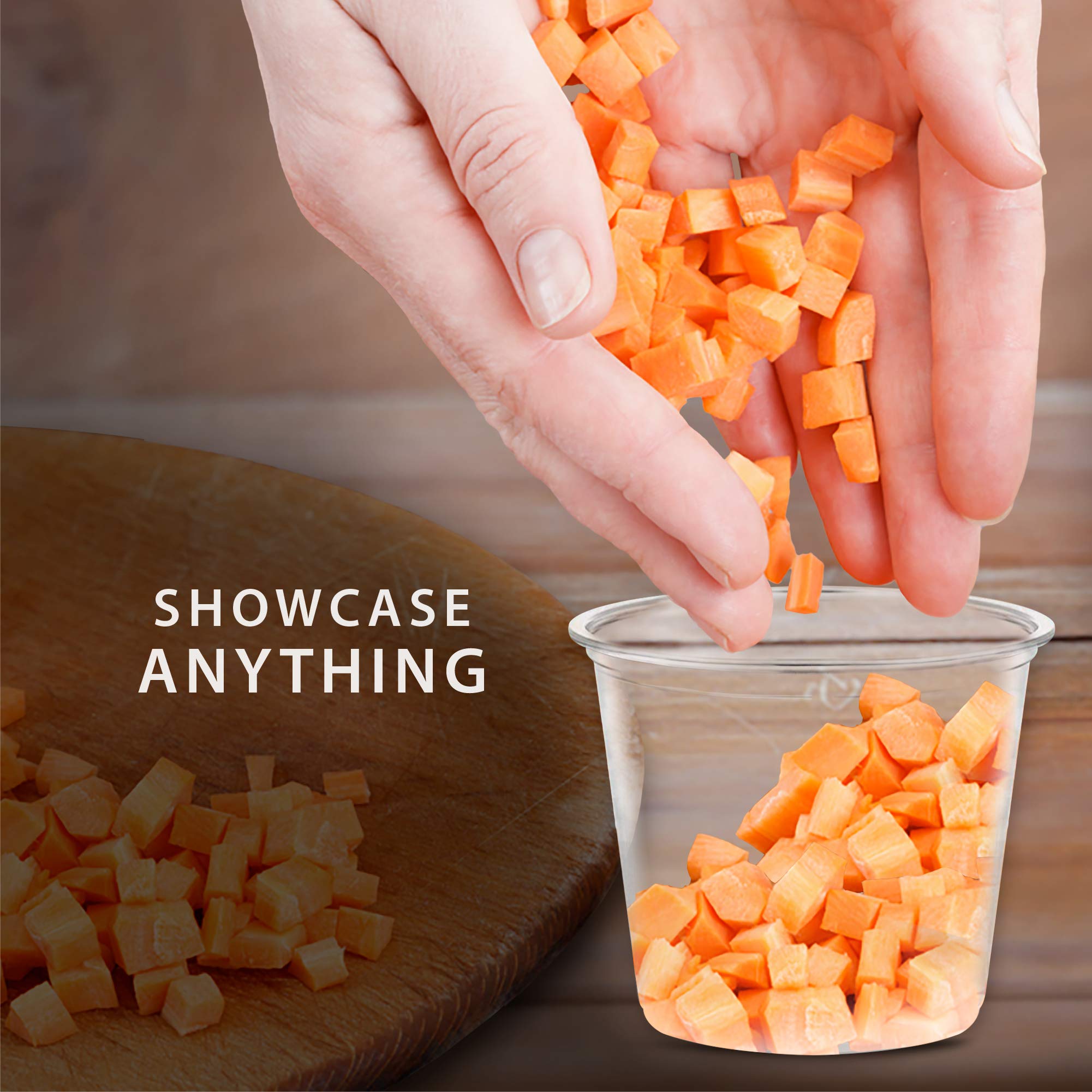 SafeWare 5.5oz [200 set] Disposable Clear Plastic Jello Shot Cups with Lids  Souffle Portion Container