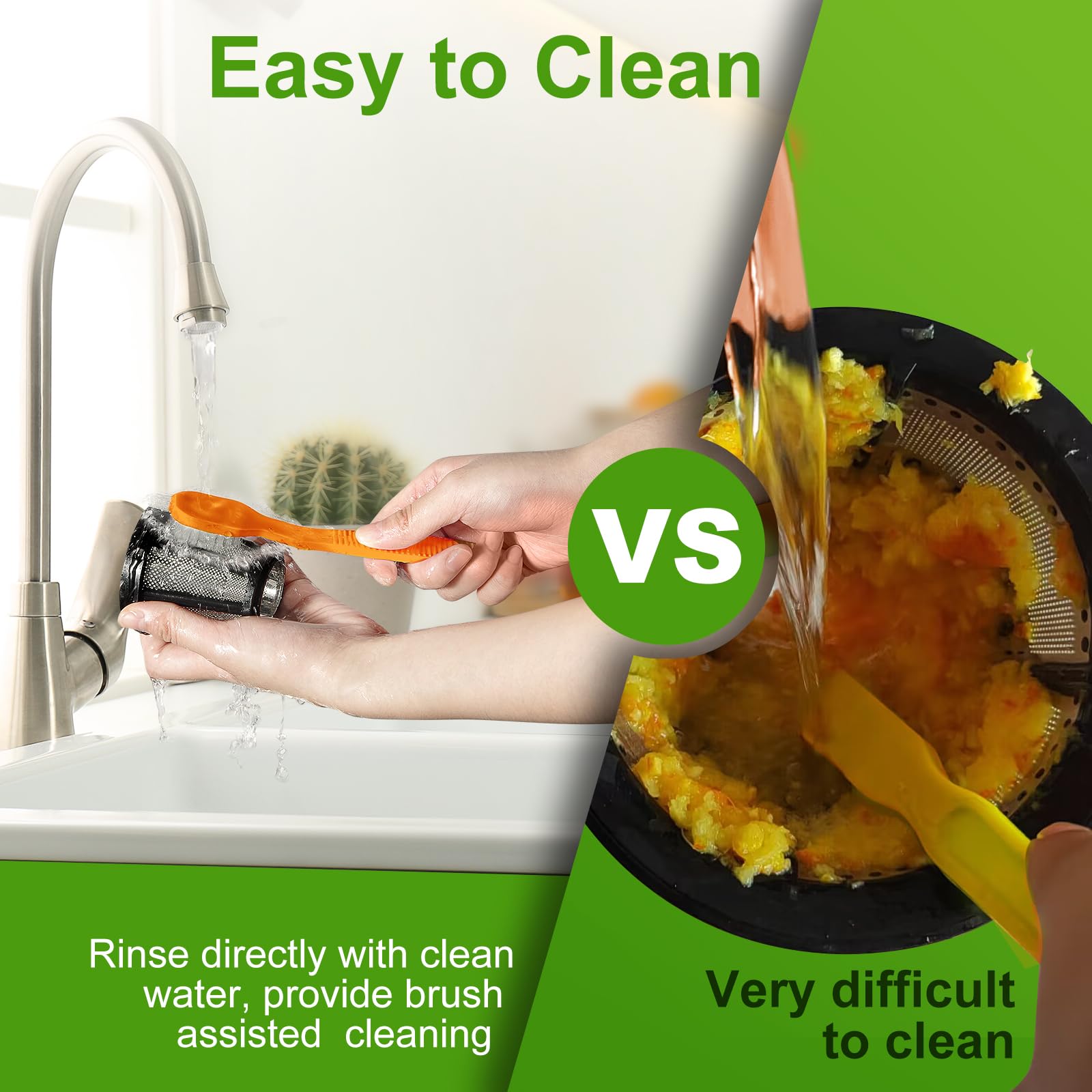 Juicer Machine  Aobosi Slow Masticating Juicer  Cold Press Juicer Machines with Reverse Function  Quiet Motor  High Juice Yield with Juice Jug & Brush for Cleaning  Black