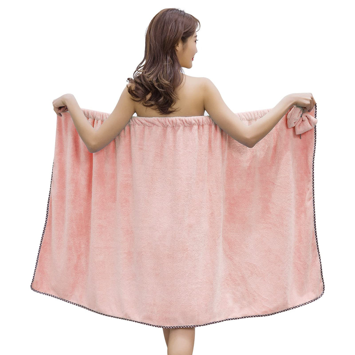 Gosche Towel Wrap For Women, Adjustable Shower Wrap Towel With Home Hotel Bath Towel Nightgown For Sauna Beach Pool Gym Travel -