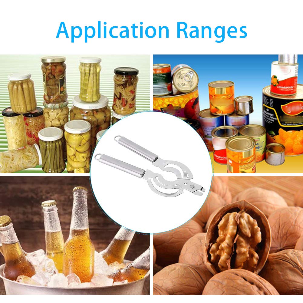 Multifunctional Stainless Steel Jar Opener, Manual Can Opener Adjustable Bottle Jar Lid Remover, Handy Screw Can Bottle Lid Grip