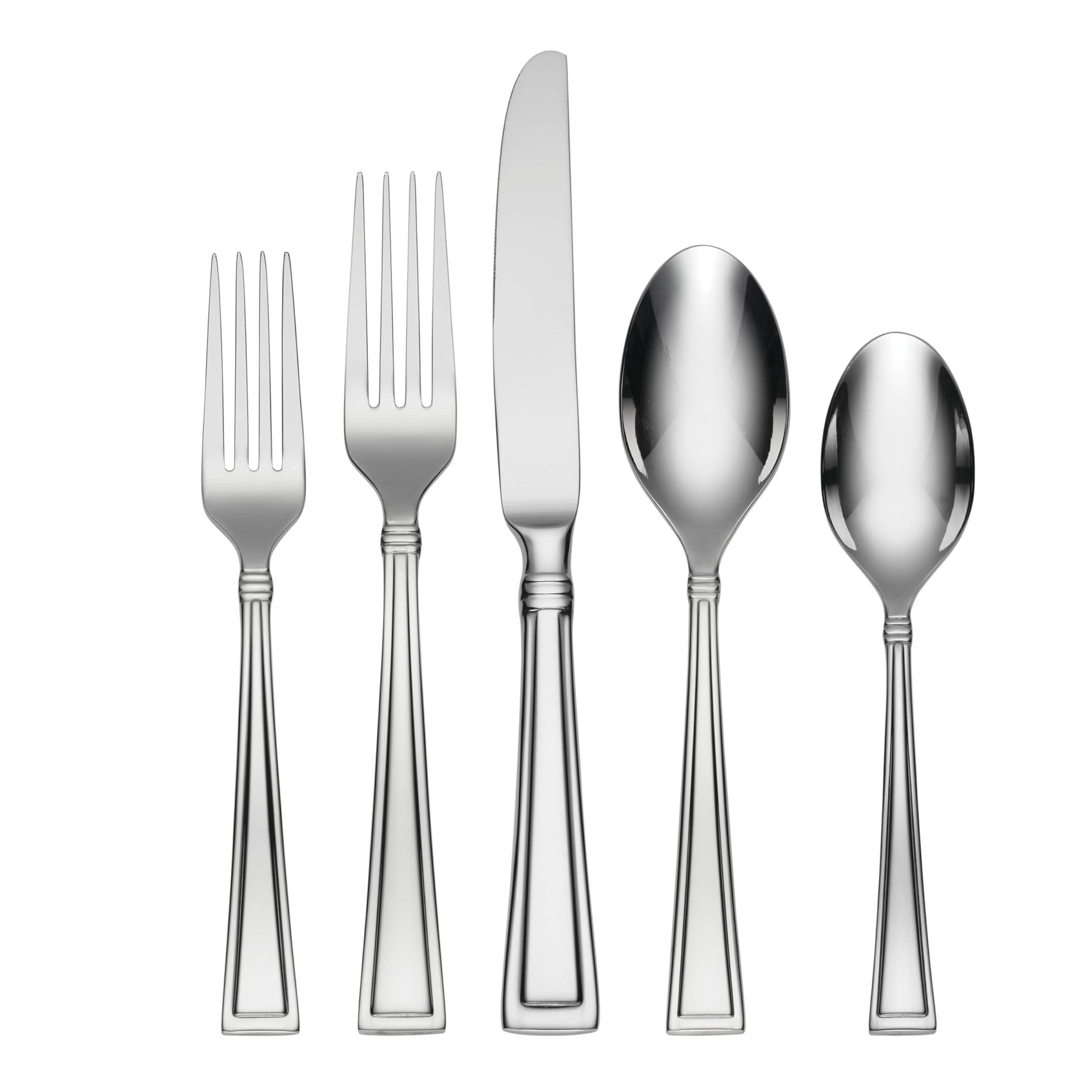 Oneida Butler 20 Piece Everyday Flatware, Service For 4, 18/0 Stainless Steel, Silverware Set