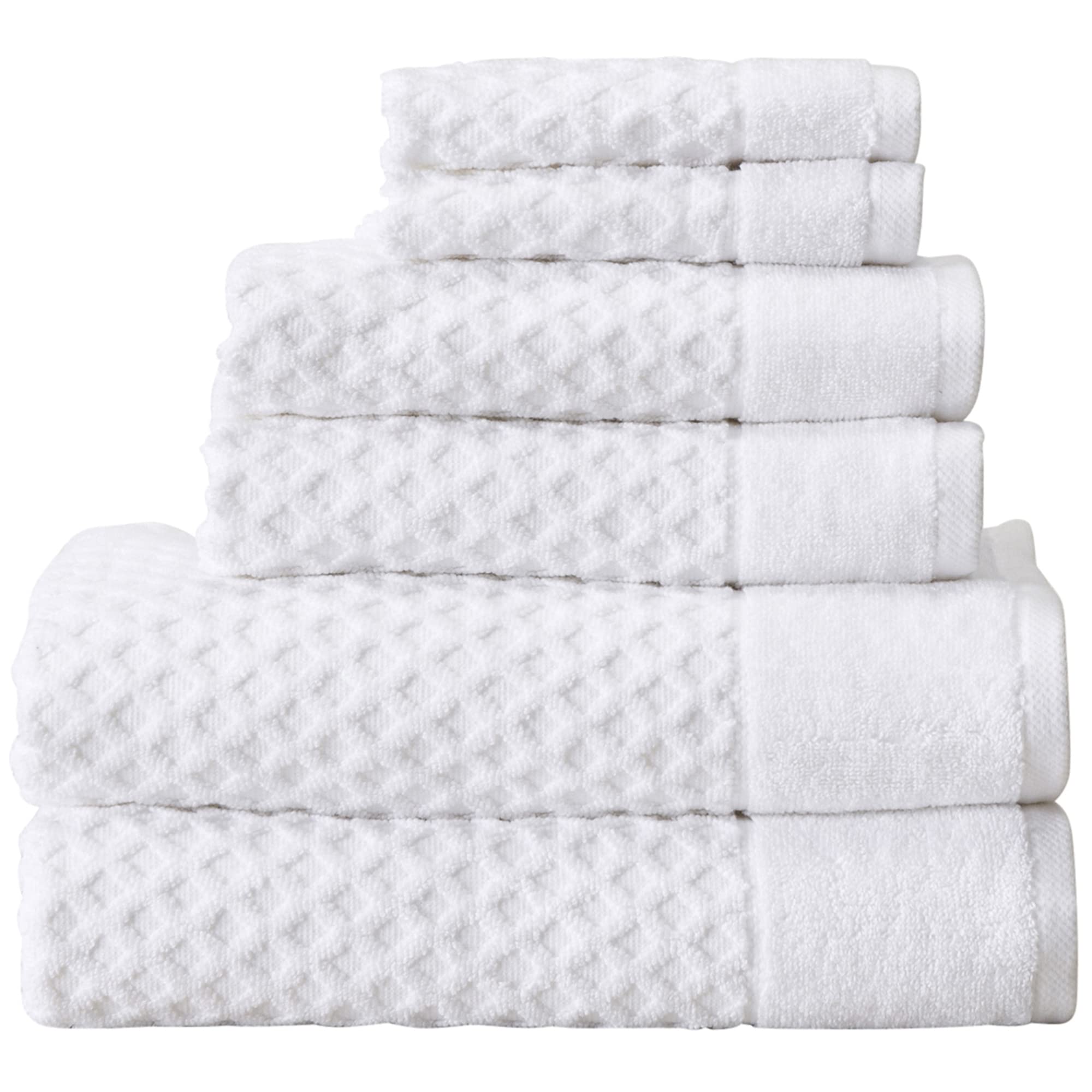 Great Bay Home 100% Cotton Bath Towel And Washcloth Sets | 2 Bath Towels, 2 Hand Towels, And 2 Washcloths | Quick Dry Bath Towel