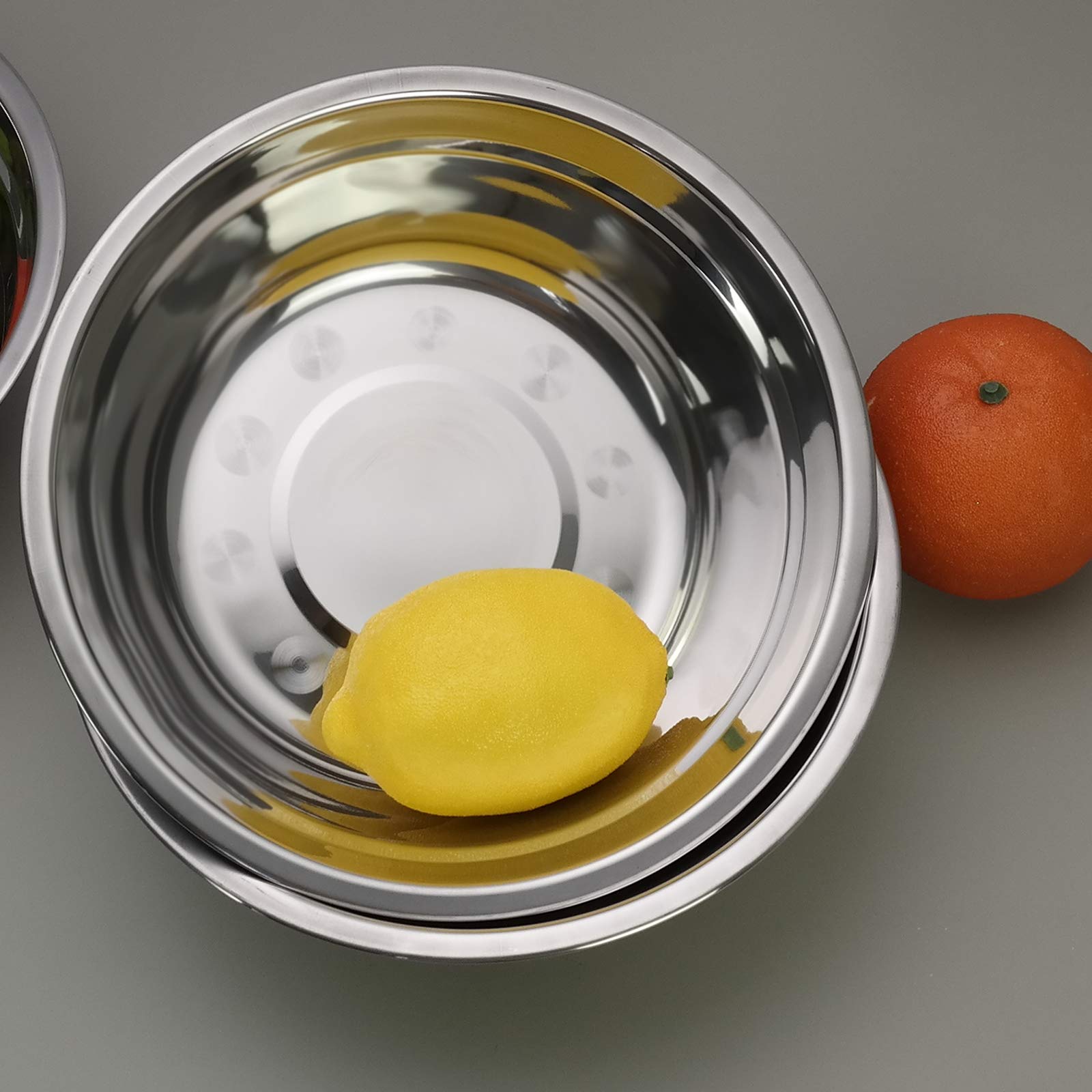Dehouse Metal Mixing Bowls, Stainless Steel Serving Bowl, Set Of 4