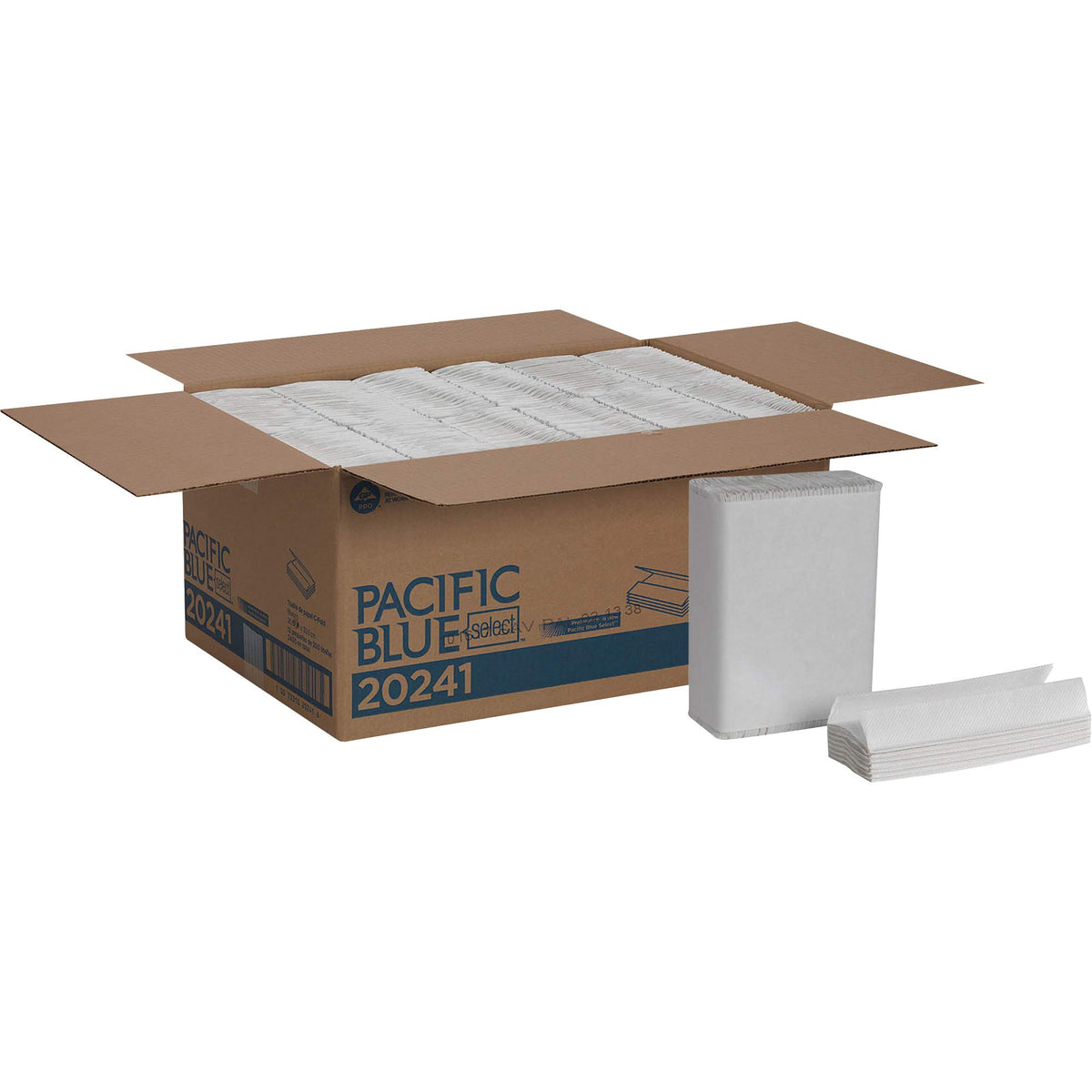 Georgia-Pacific Blue Select C-Fold Paper Towels By Gp Pro (Georgia-Pacific), White, 20241, 200 Towels Per Pack, 12 Packs Per Cas