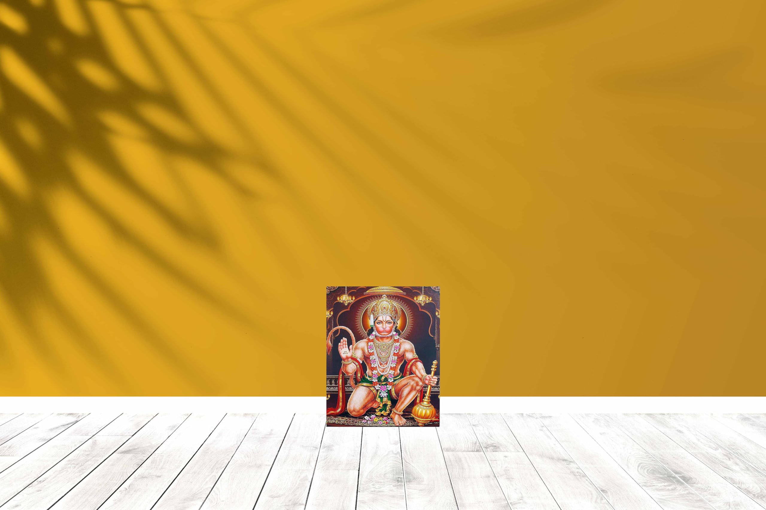 Baldau Prints God Hanuman Ji Religious Wall Poster For Room (Gloss Laminated, 12X18 Inch, 300 Gsm) F-385