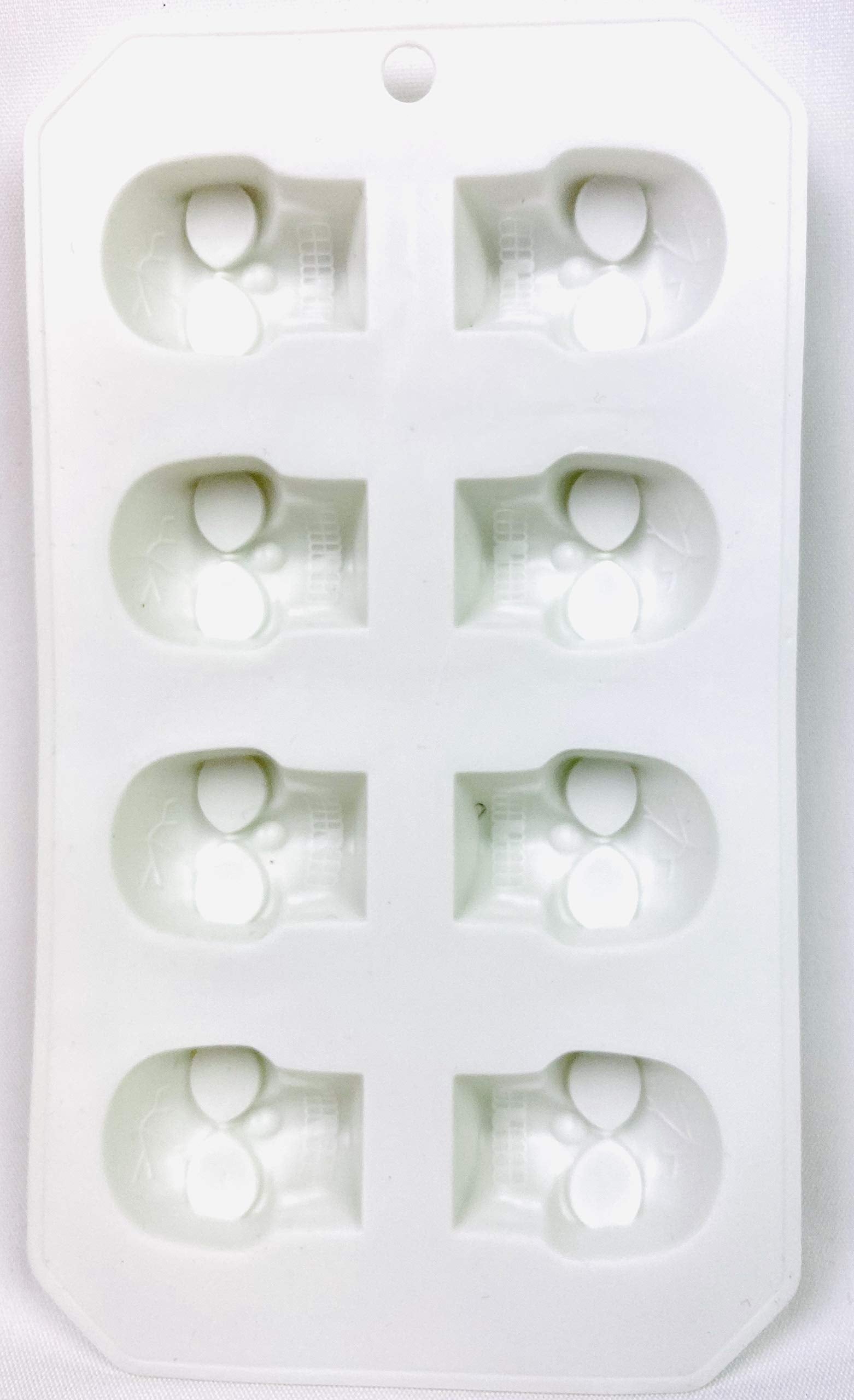 Halloween Fall Themed Set Of 3 Ice Cube Trays, Candy Mold, Jello Shot Skull/Fang/Pumpkin Shapes