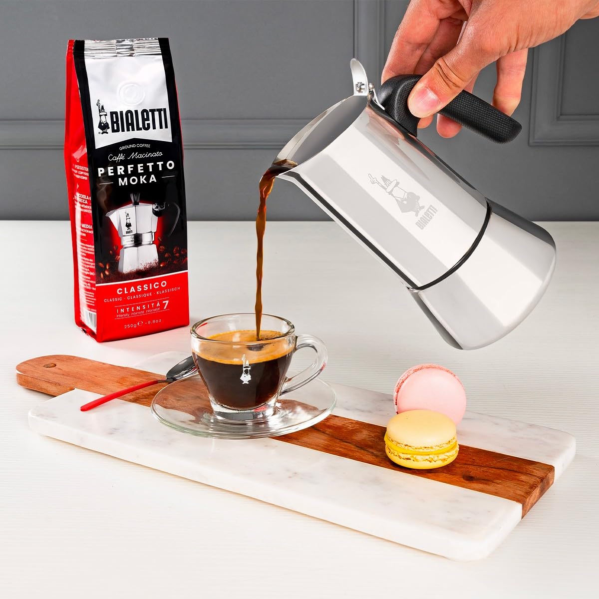 Bialetti New Venus caffettiera in Acciaio Inox  Non Adatta allInduzione  Argento  2 Tazze