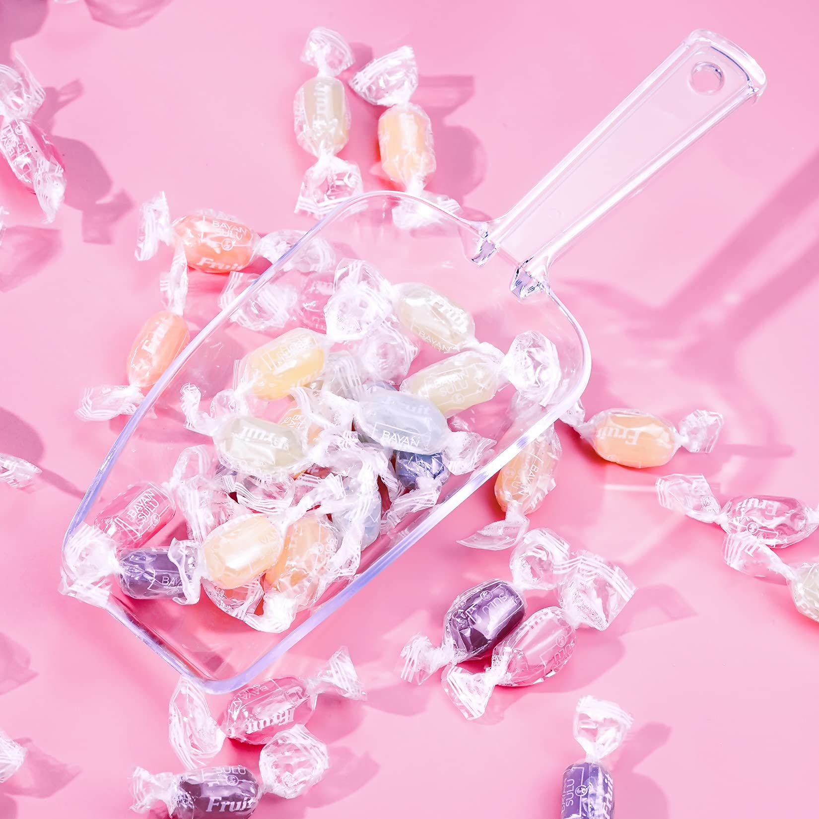 Ice Scoop Candy Buffet Containers Scoopers, Hmxpls Clear Plastic Scoop For Popcorn Cookie Candy Buckets, Podpocket Acrylic Large
