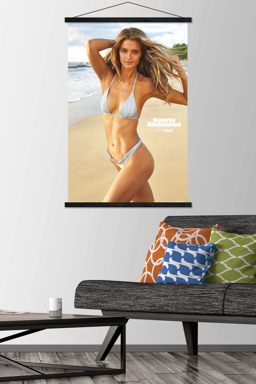 Trends International Sports Illustrated: Swimsuit Edition - Kate Bock 19 Wall Poster, 22.375'' X 34'', Print And Black Hanger Bu