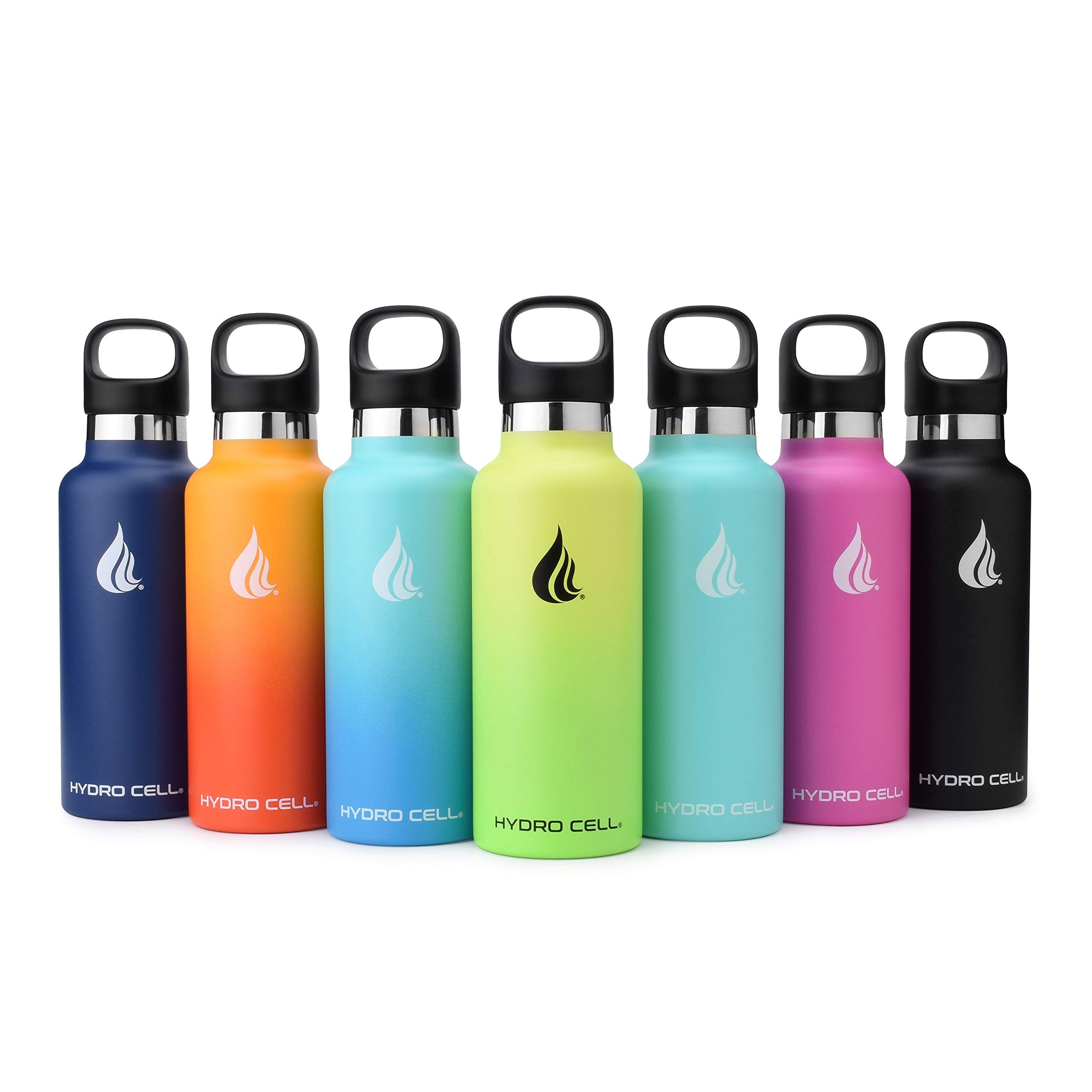Hydro Cell Stainless Steel Water Bottle With Straw & Standard Mouth Lids (32Oz 24Oz 20Oz 16Oz) - Keeps Liquids Hot Or Cold With