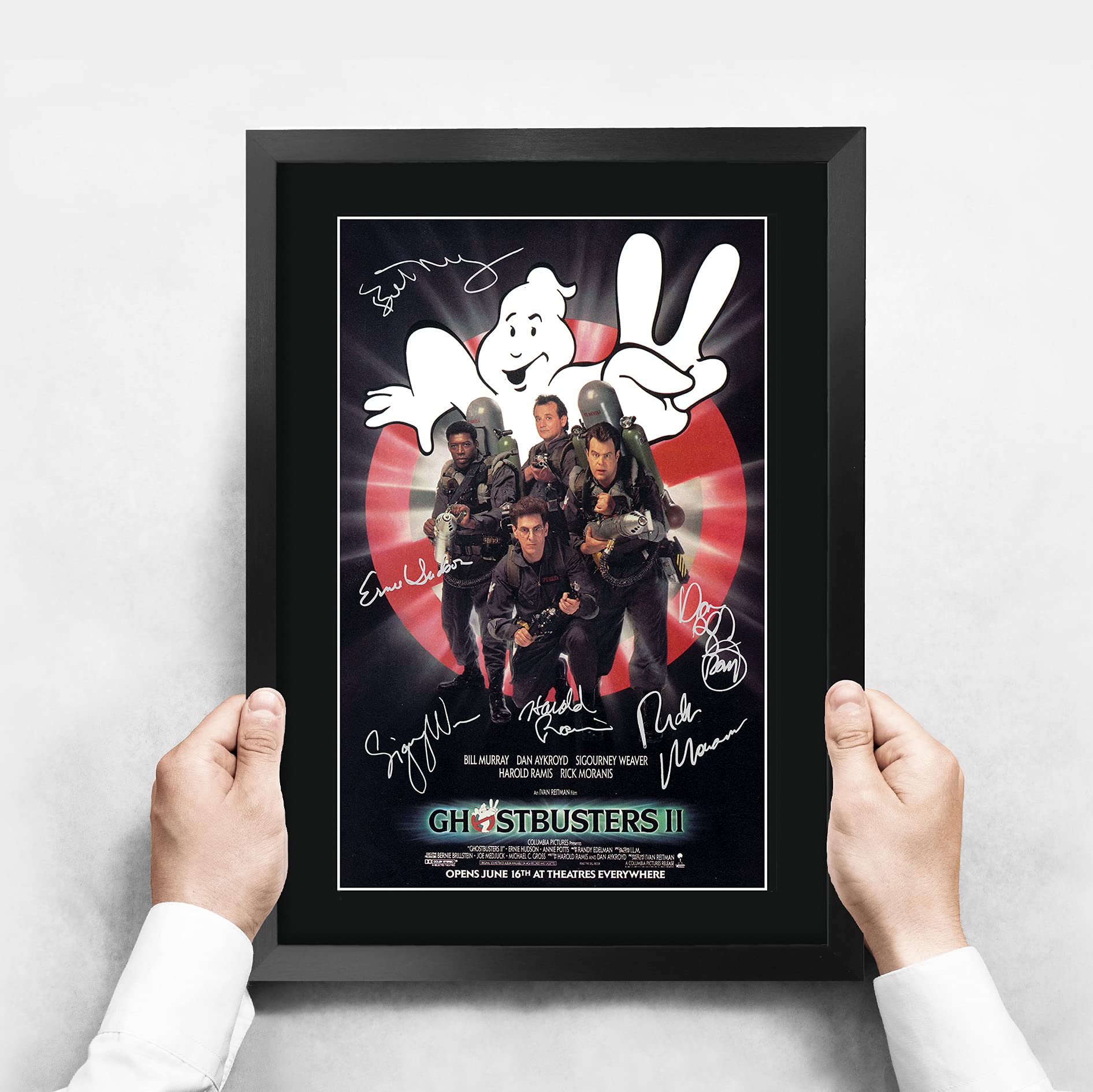 Hwc Trading Ghostbusters 2 Bill Murray, Dan Aykroyd 16 X 12 Inch Framed Gifts Printed Poster Signed Autograph Picture For Movie