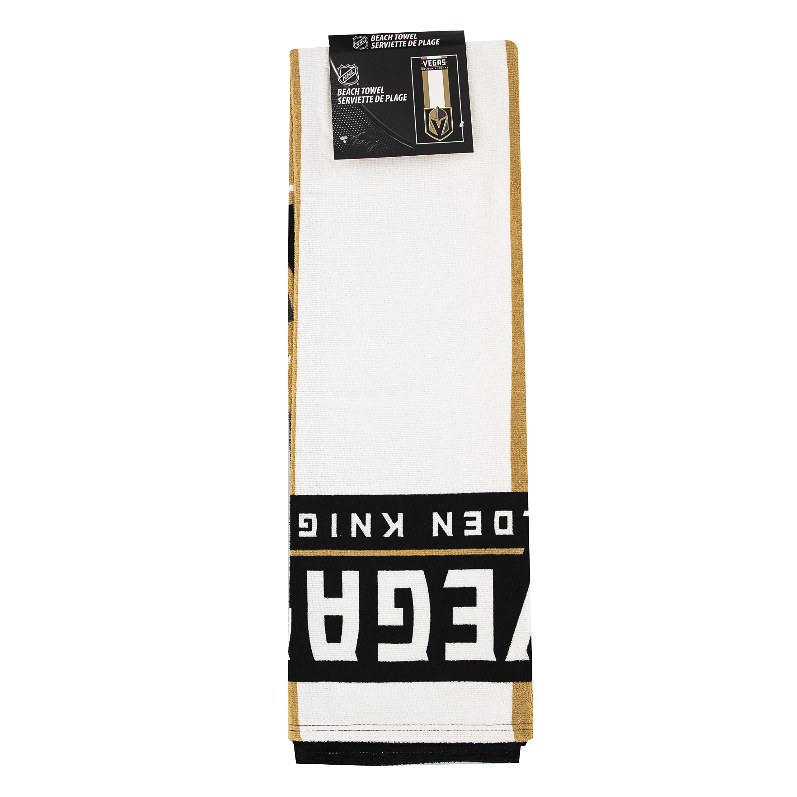 Northwest Nhl Vegas Golden Knights Beach Towel, 30 X 60, Zone Read