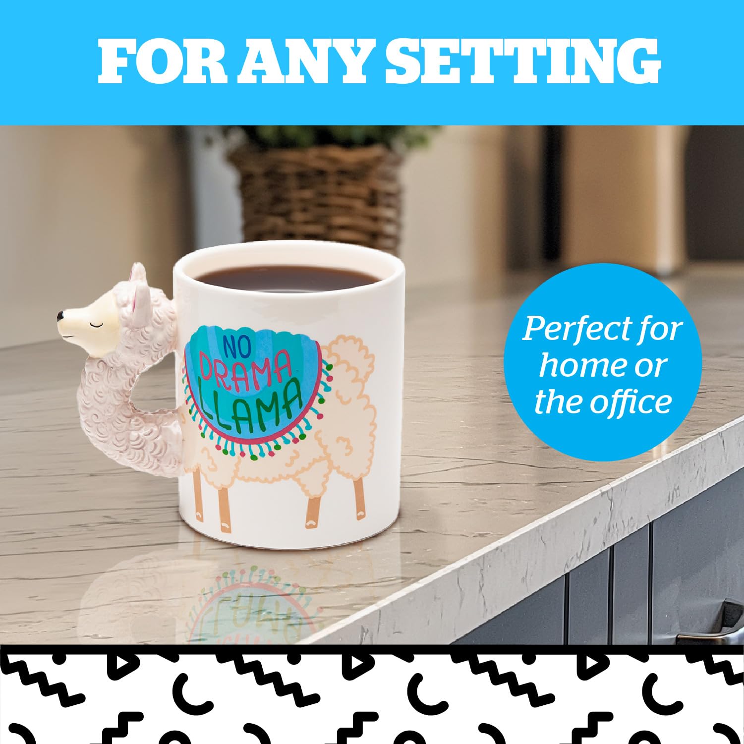 Bigmouth Inc. No Drama Llama Coffee Mug, Cute Coffee Mugs, Extra Large
