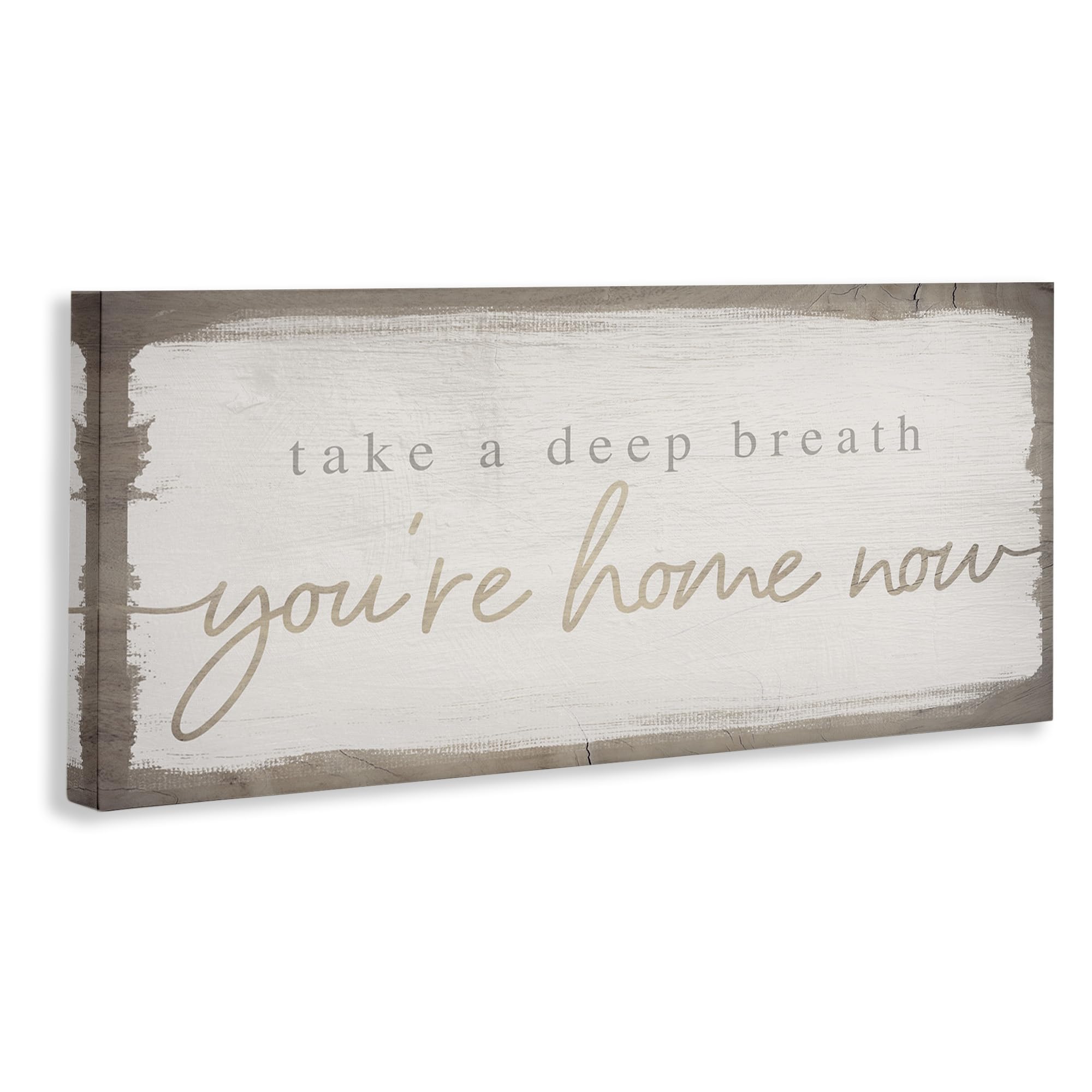 Stupell Industries You re Home Now Weathered Chic, Designed By Daphne Polselli, 48 x 20, Canvas Wall Art