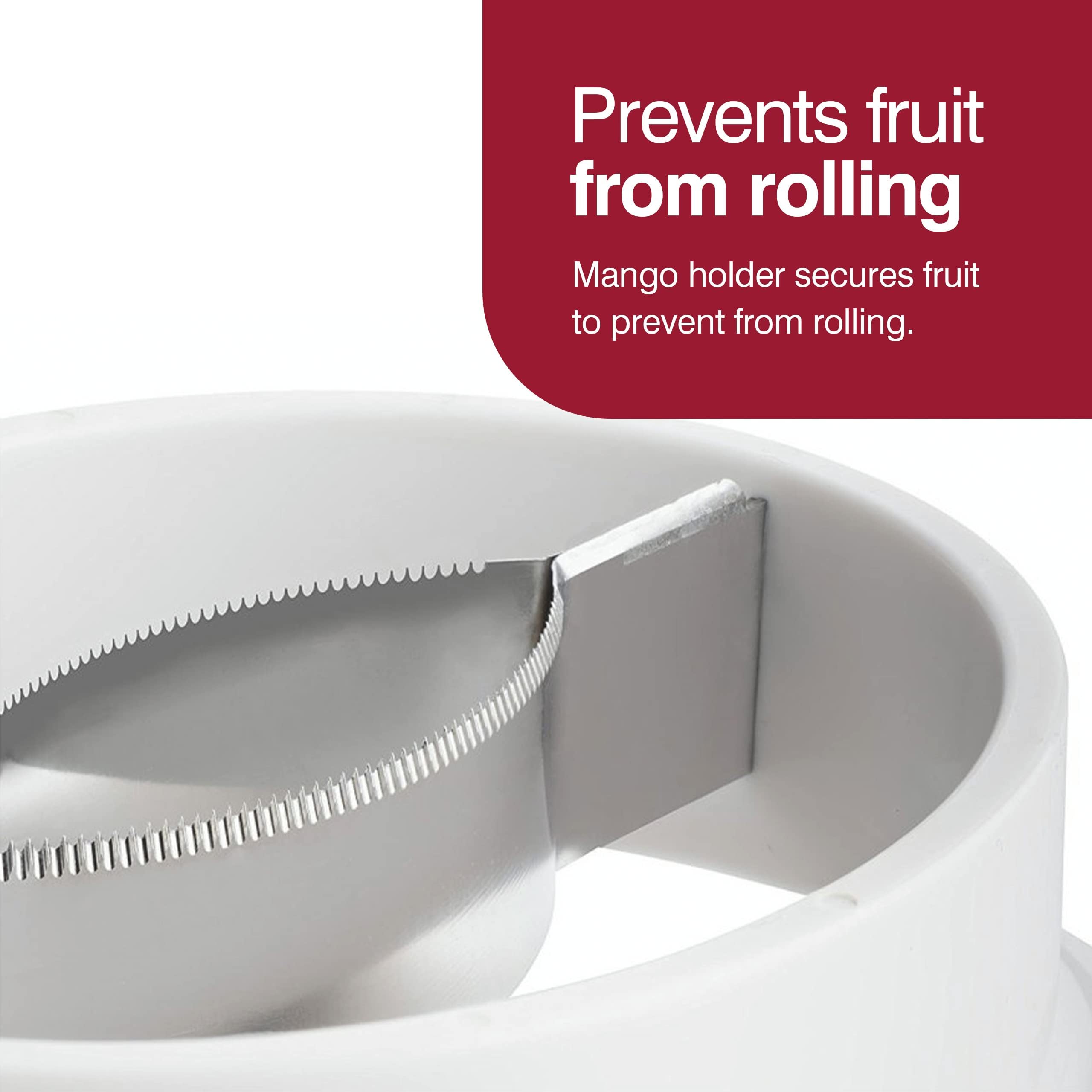 Zyliss Slice & Peel 3-In-1 Mango Slicer, Peeler & Pit Remover Tool - Mango Cutter With Stainless Steel Microblades - Dishwasher-