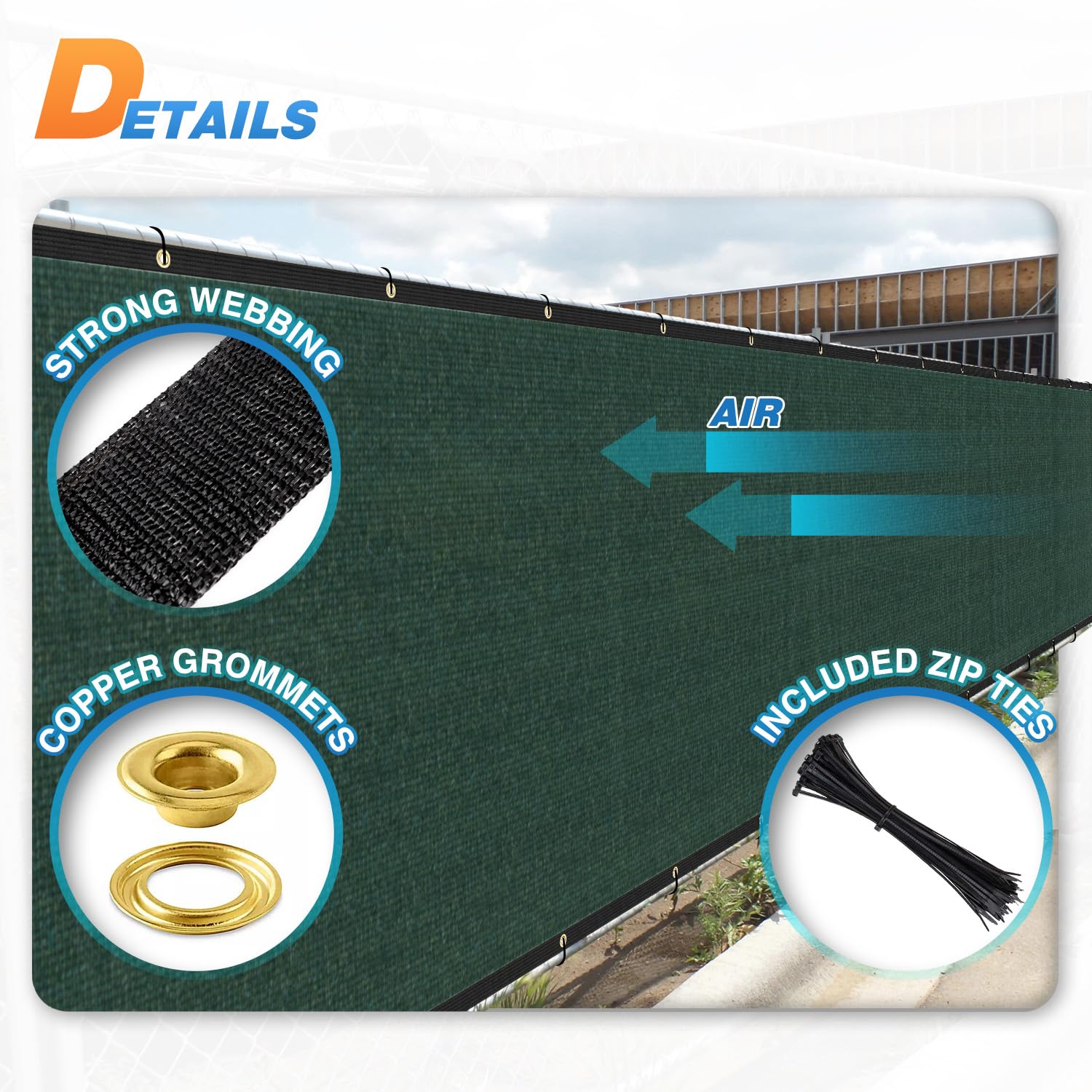 Tang Sunshades Depot Privacy Fence Screen Green 5 X 29 Heavy Duty Commercial Windscreen Residential Fence Netting Fence Cover 15