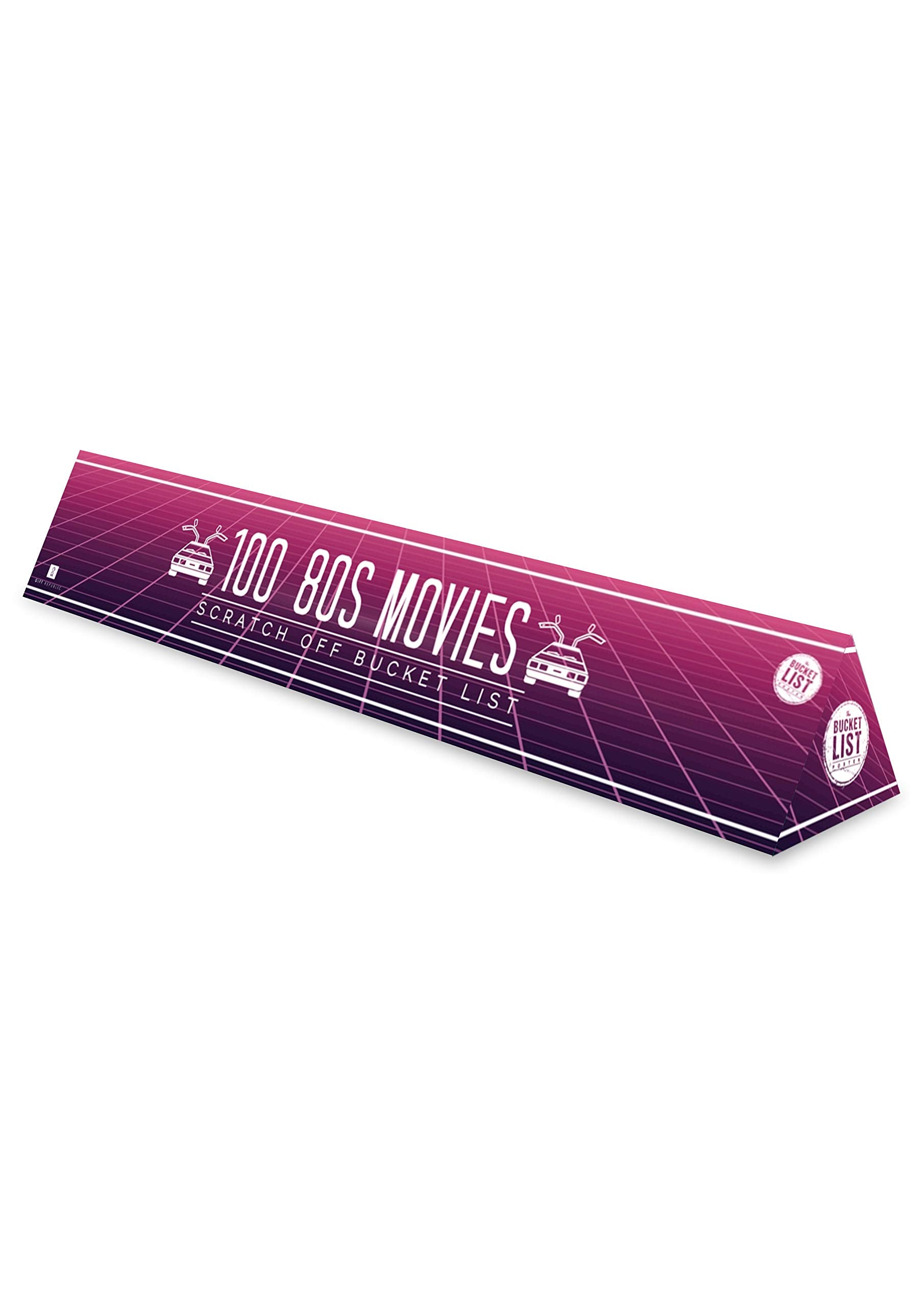 Gift Republic 80'S Movies Scratch Off Poster 100 Iconic 80S Films Bucket List Poster Cinema Wall Art Retro Film Fans Birthday Ch