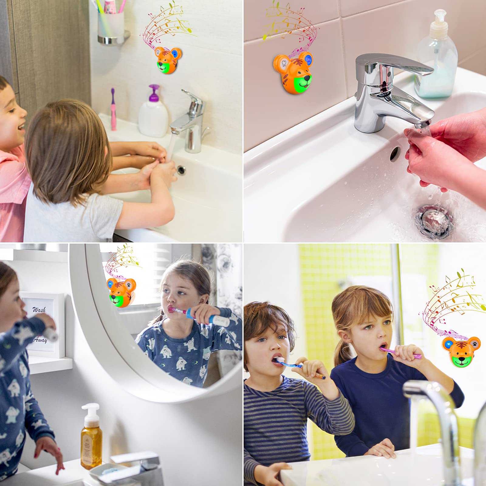 Luxsway Cute Animal Toothbrushing Timer For Kids With Musical Volume, 2 Minute Kid Timer For Teeth, 20 Seconds Wash Hand Timer F