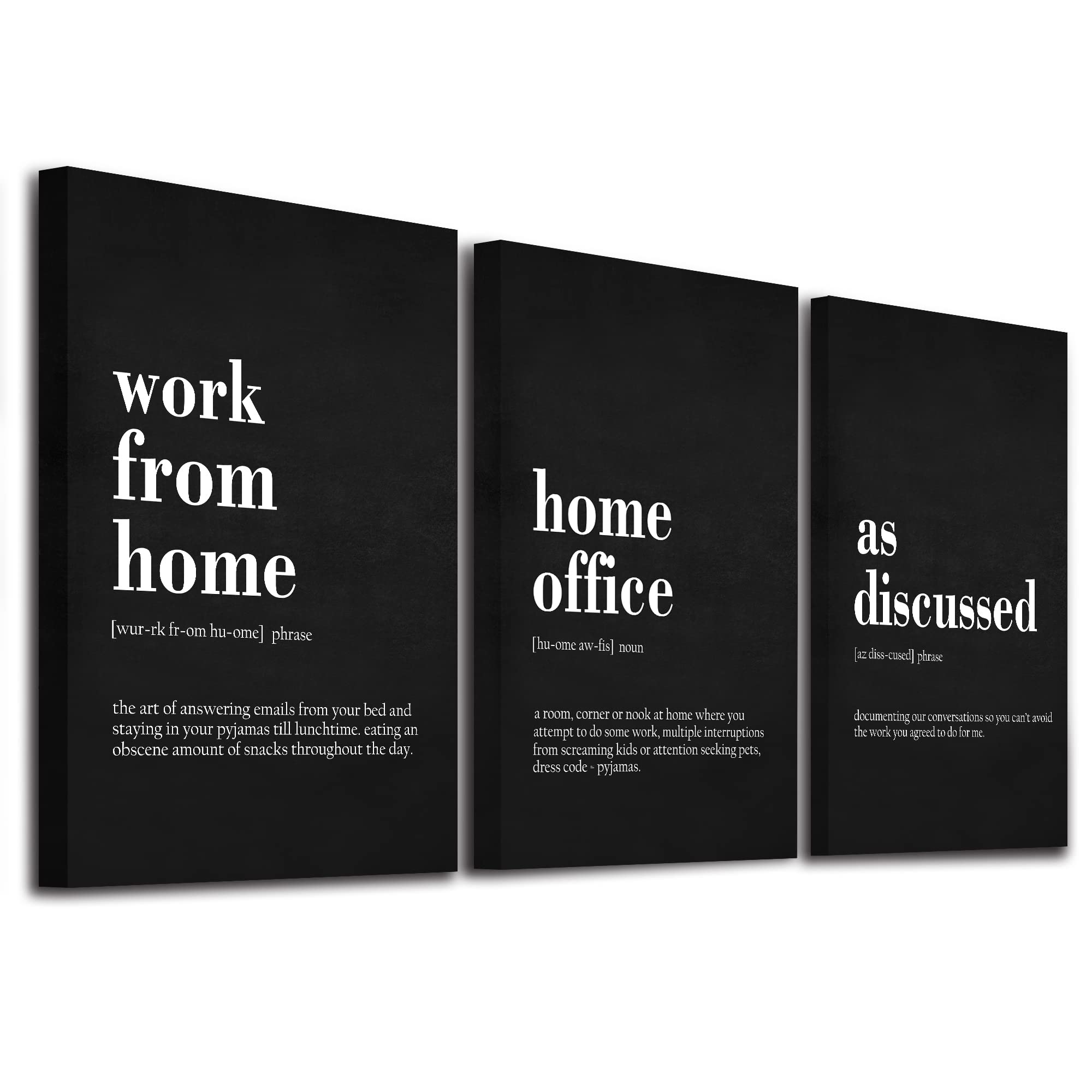 Framed Office Decor Canvas Wall Art Positive Quote - Office Black Large Wall Art, Quotes Poster, Positive Motivational Artwork S