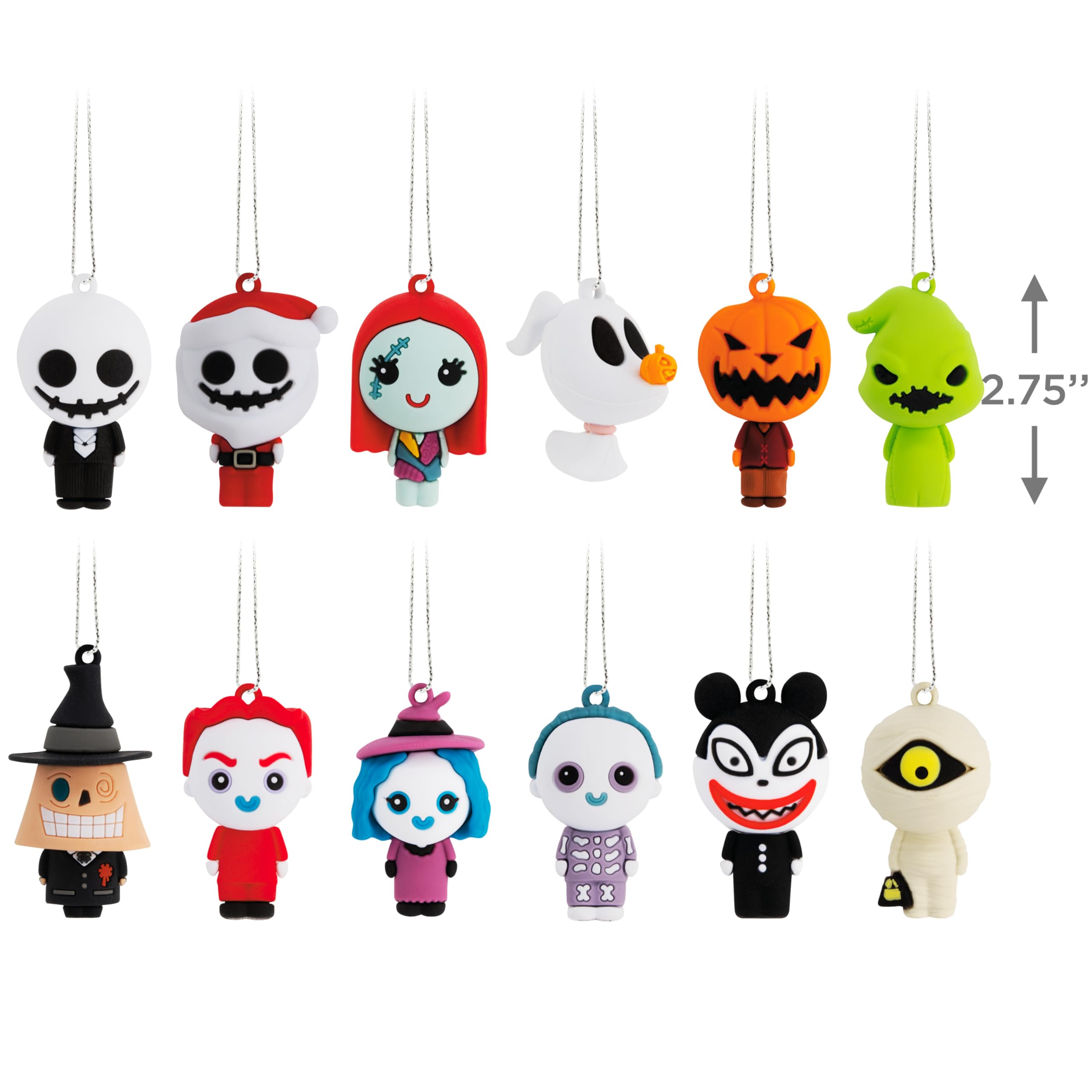 Hallmark Disney Tim Burton s The Nightmare Before Christmas Countdown Calendar Paper Tree Set with 12 Mini Ornaments