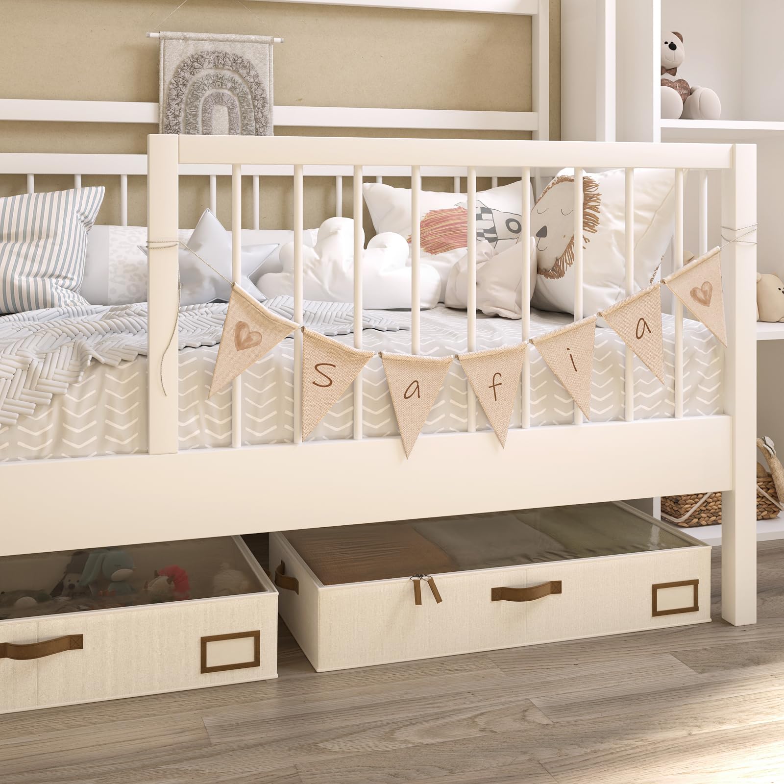 COYACOOL Under Bed Storage Containers, 2-Pack Underbed Storage Box, Collapsible Clothes Storage Bins with Handles and Lid, Large