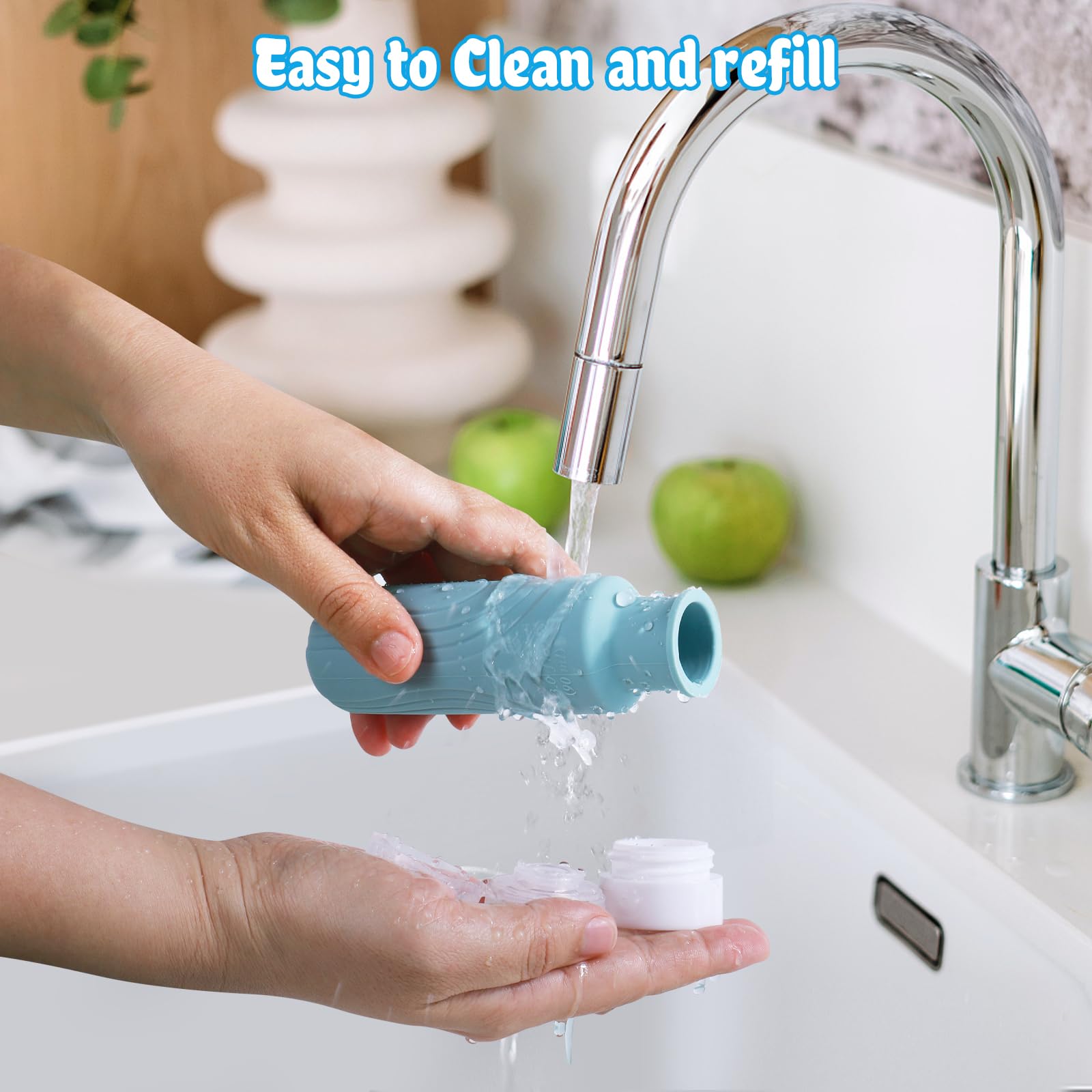 Glamfields Travel Bottles For Toiletries, Tsa Approved 3Oz Size Leak Proof Silicone Containers For Shampoo, Conditioner,Easy To