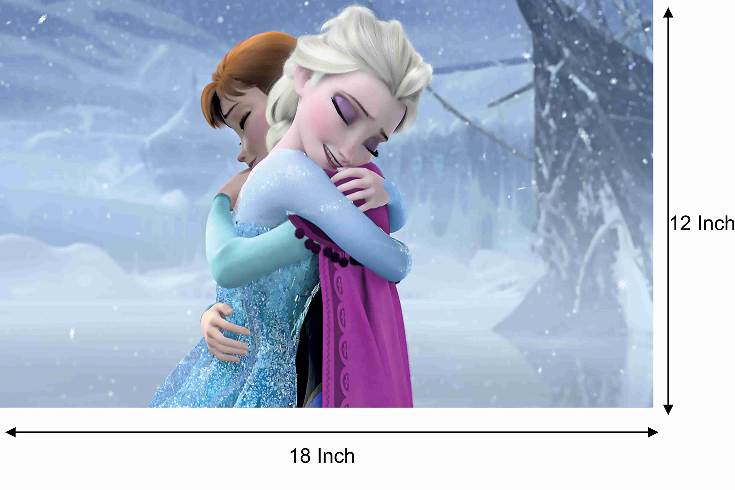 BALDAU PRINTS Frozen Cartoon Movie Photo Wall Poster For Room (Gloss Laminated, 12X18 Inch, 300 GSM) F-571