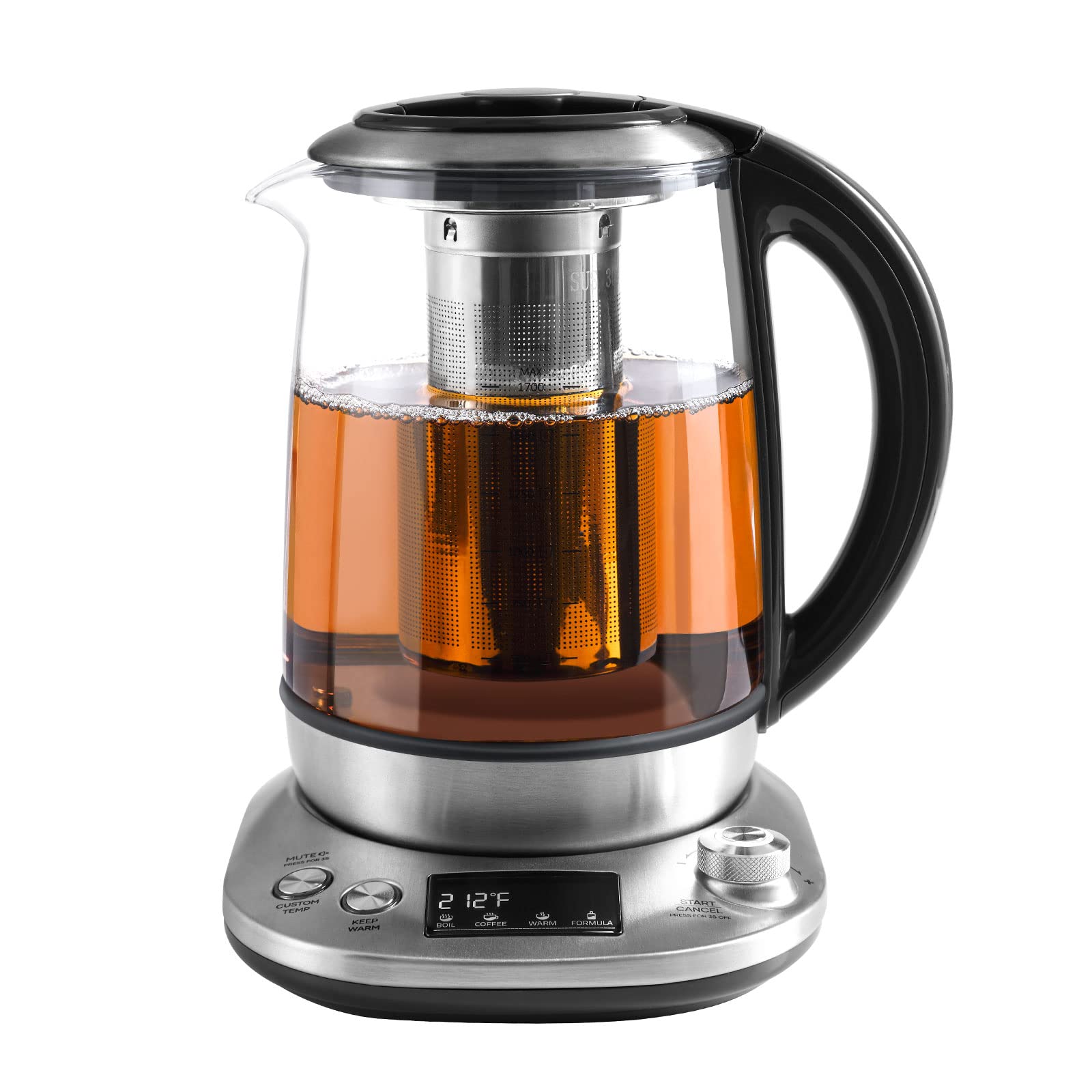 Mecity Tea Kettle Electric Tea Pot With Removable Infuser, 9 Preset Brewing Programs Tea Maker With Temprature Control, 2 Hours