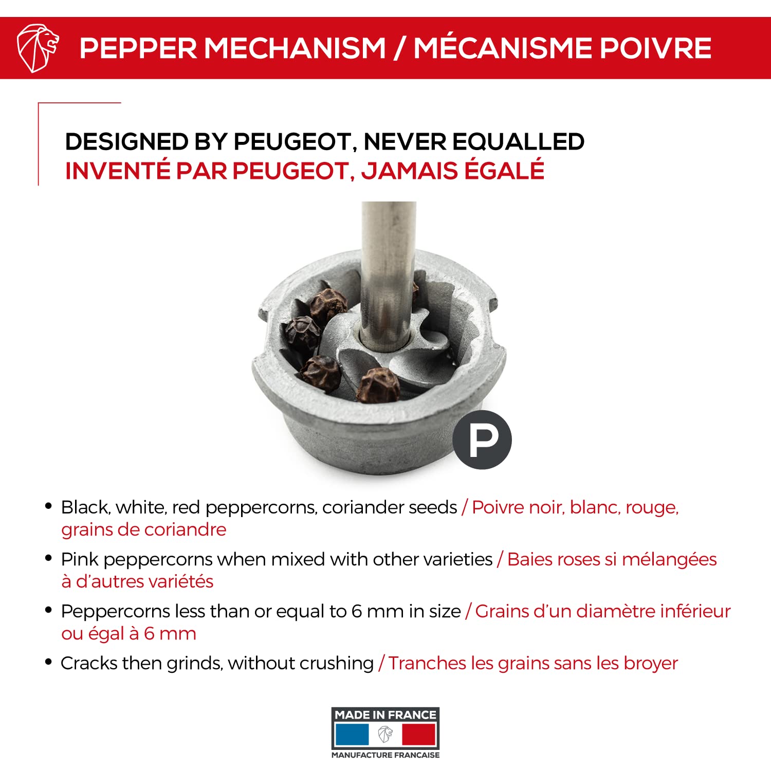 'Peugeot Paris Chef u'Select Stainless Steel 30cm - 12'''' Pepper Mill'' (32517)