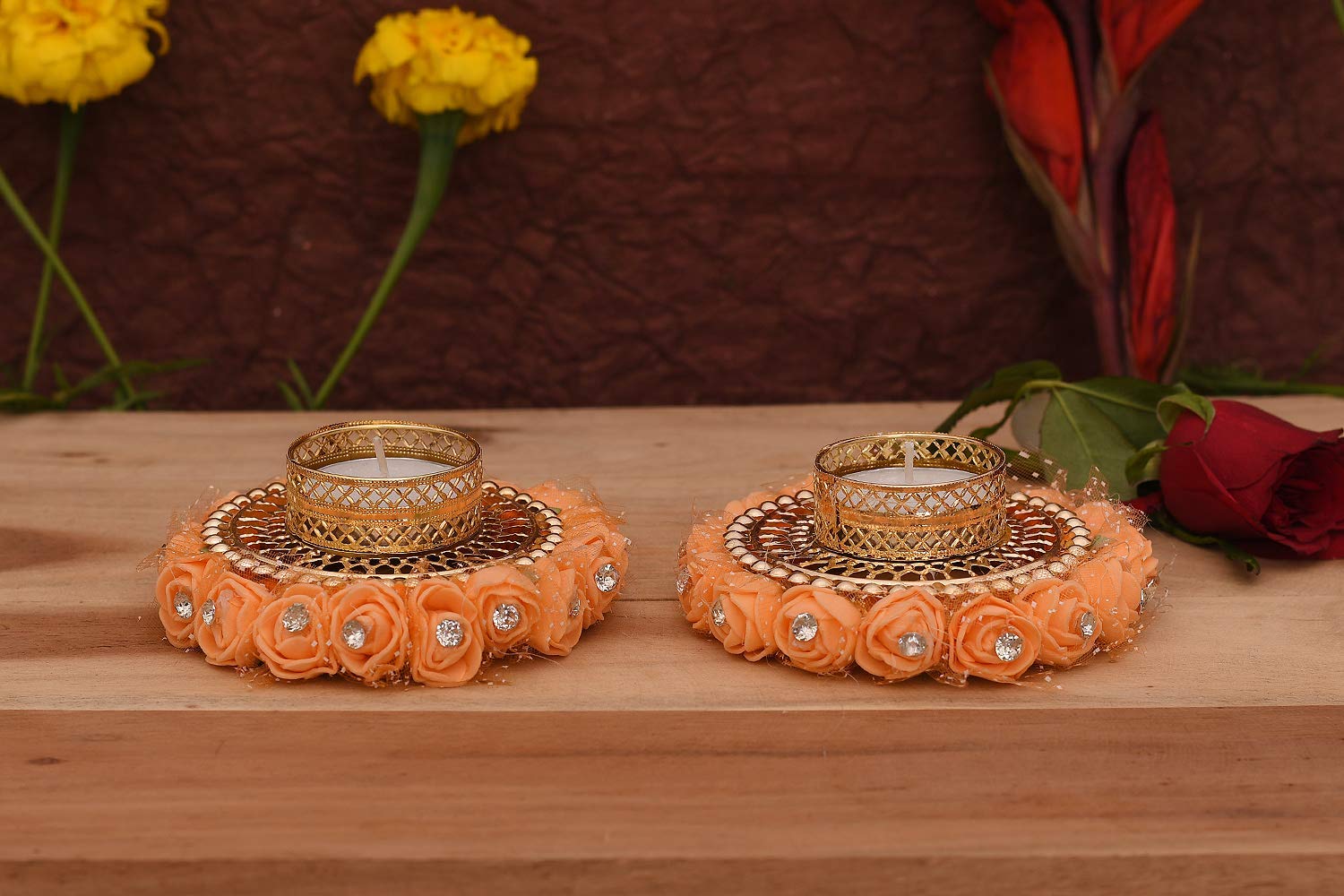 Pride Store Tealight Candle Holder for Home Decor, Diwali Gift, Candle Diya, Candle for Birthday, Diwali, Festival Decoration 3.