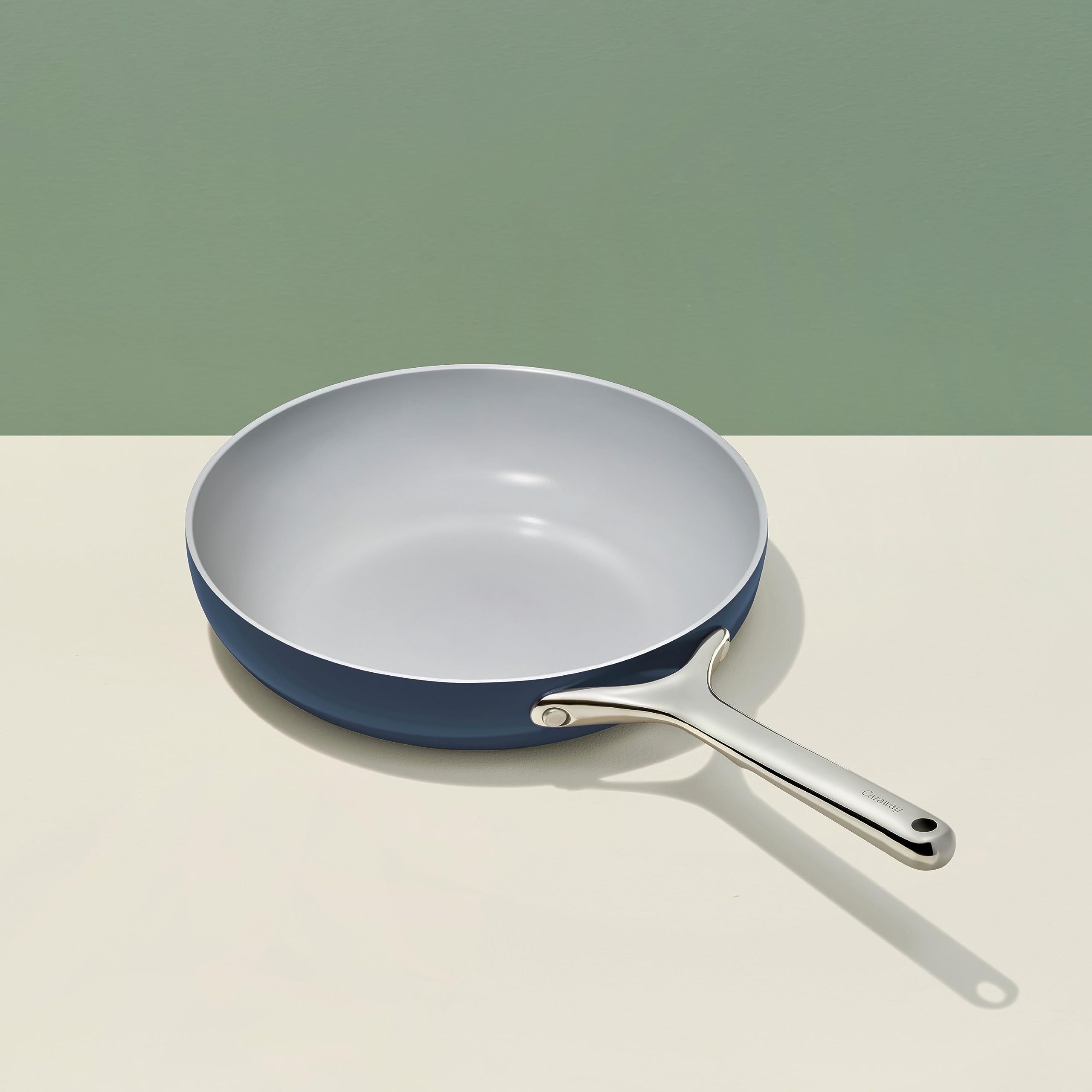 Caraway Nonstick Ceramic Frying Pan (2.7 Qt, 10.5'') - Non Toxic, Ptfe & Pfoa Free - Oven Safe & Compatible With All Stovetops (