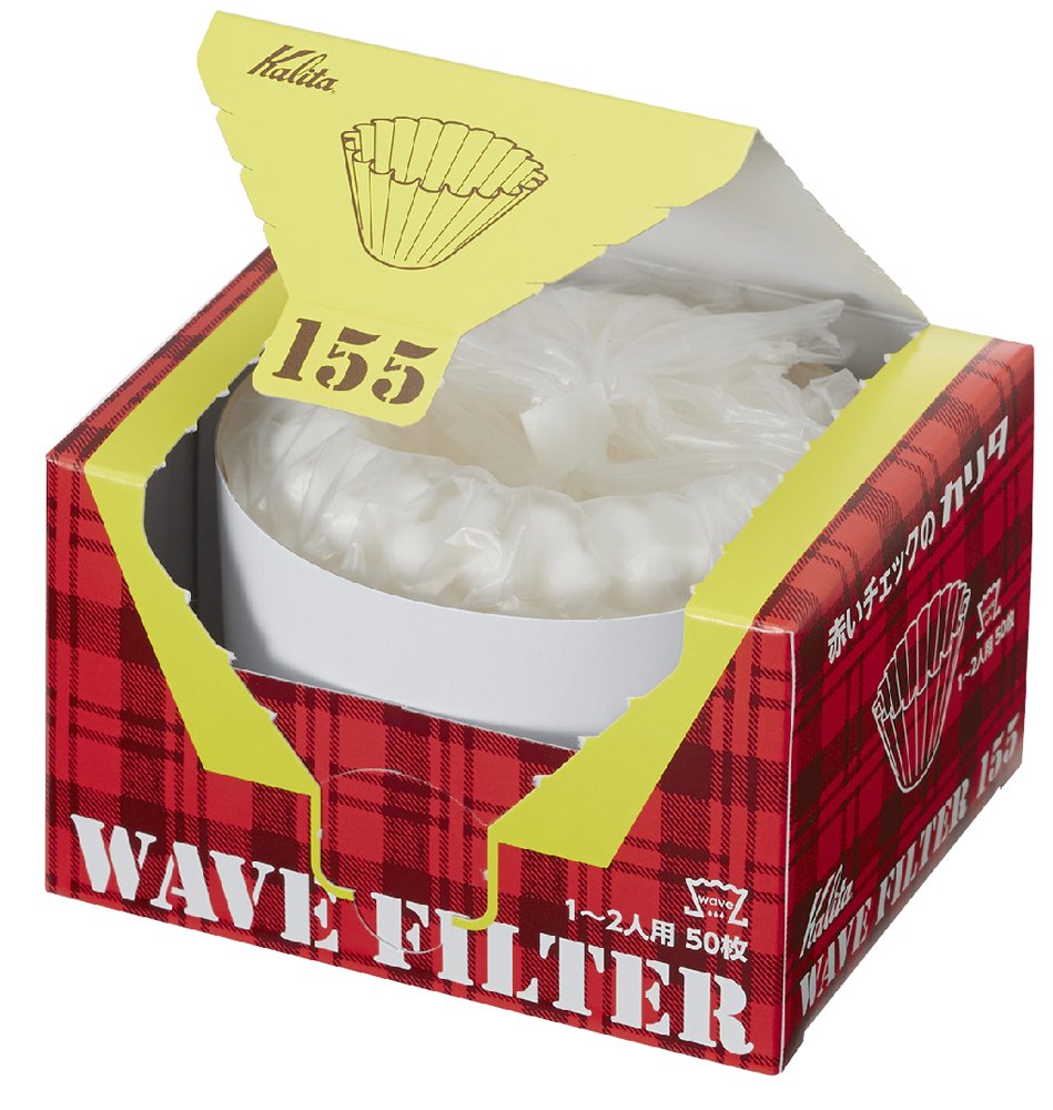 Kalita Wave Series Kwf-155#2211 Coffee Filter, White, For 1-2 People, 50 Sheets X 2 Packs