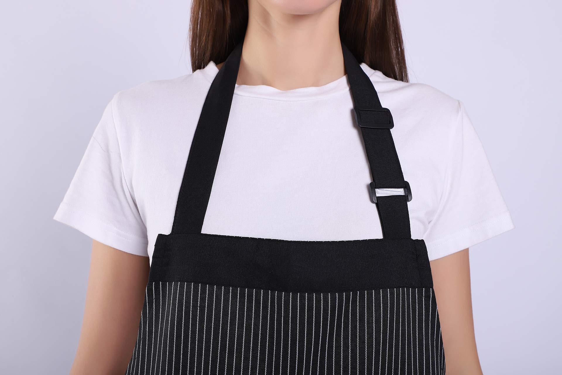Alipobo Aprons For Women And Men, Kitchen Chef Apron With 2 Pockets And 40'' Long Ties, Adjustable Bib Apron For Cooking, Servin