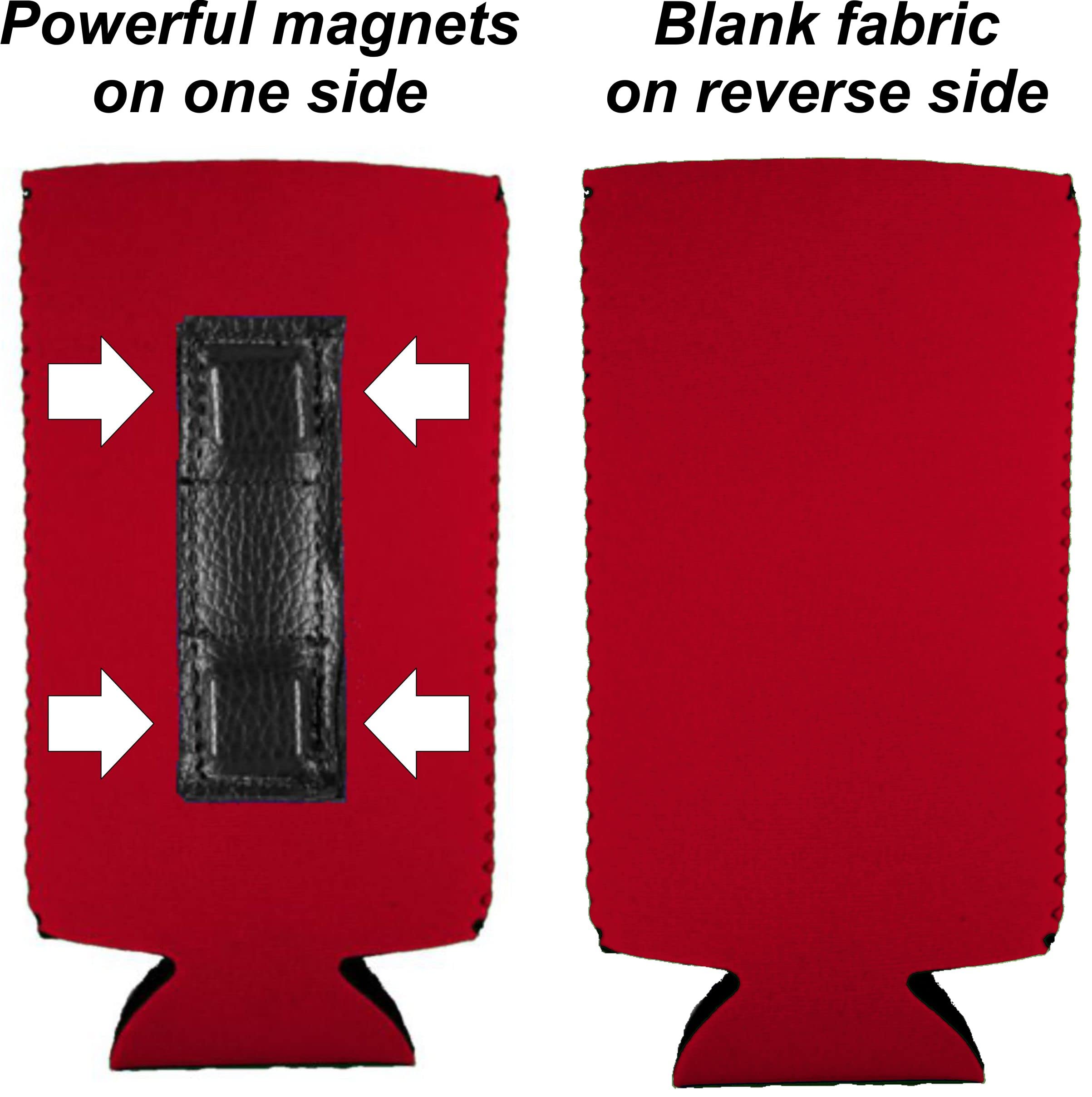 Blank Magnetic Slim Can Coolie (Red, 2 Pack)