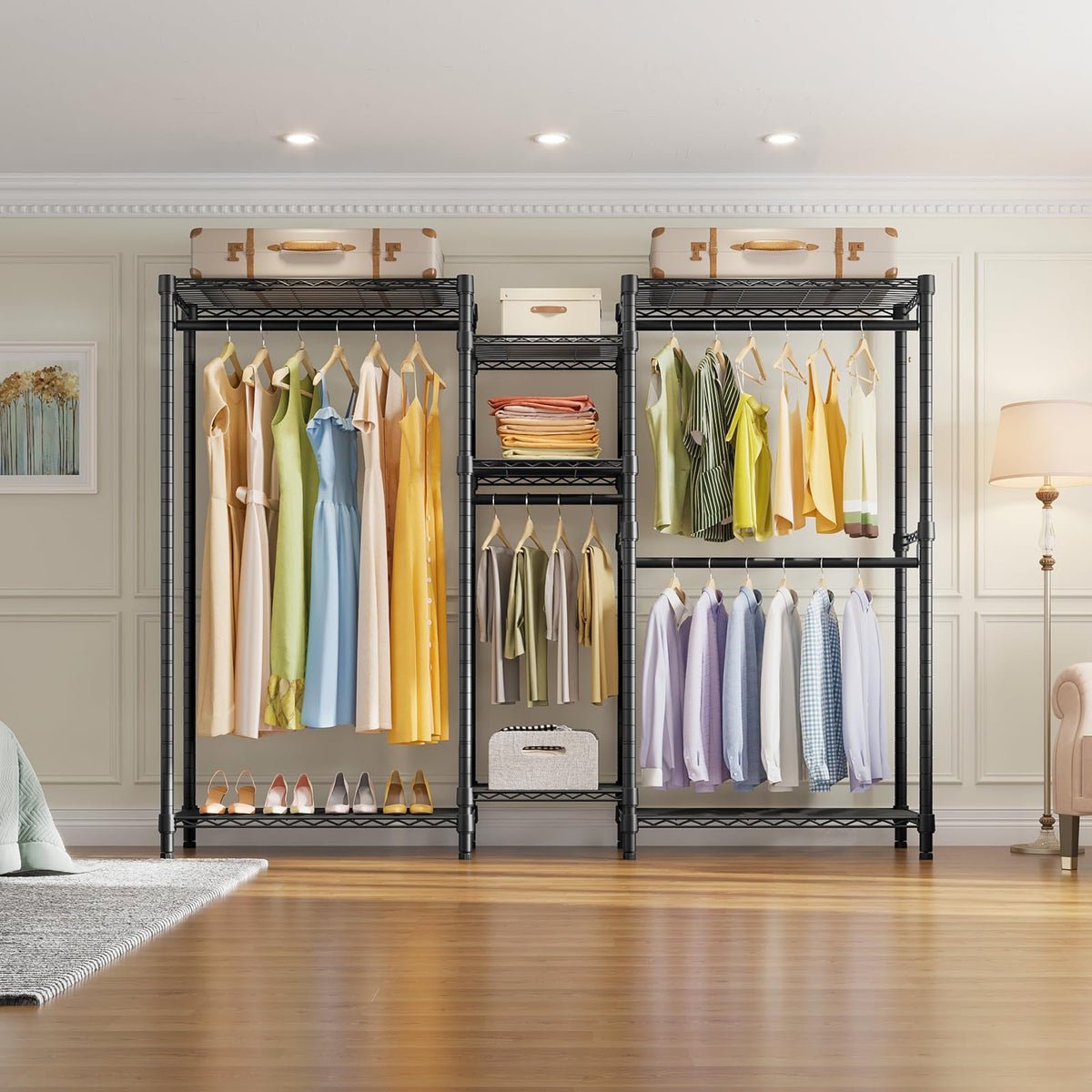 Vipek V6 Wire Garment Rack Heavy Duty Clothes Rack Metal With Shelves ...
